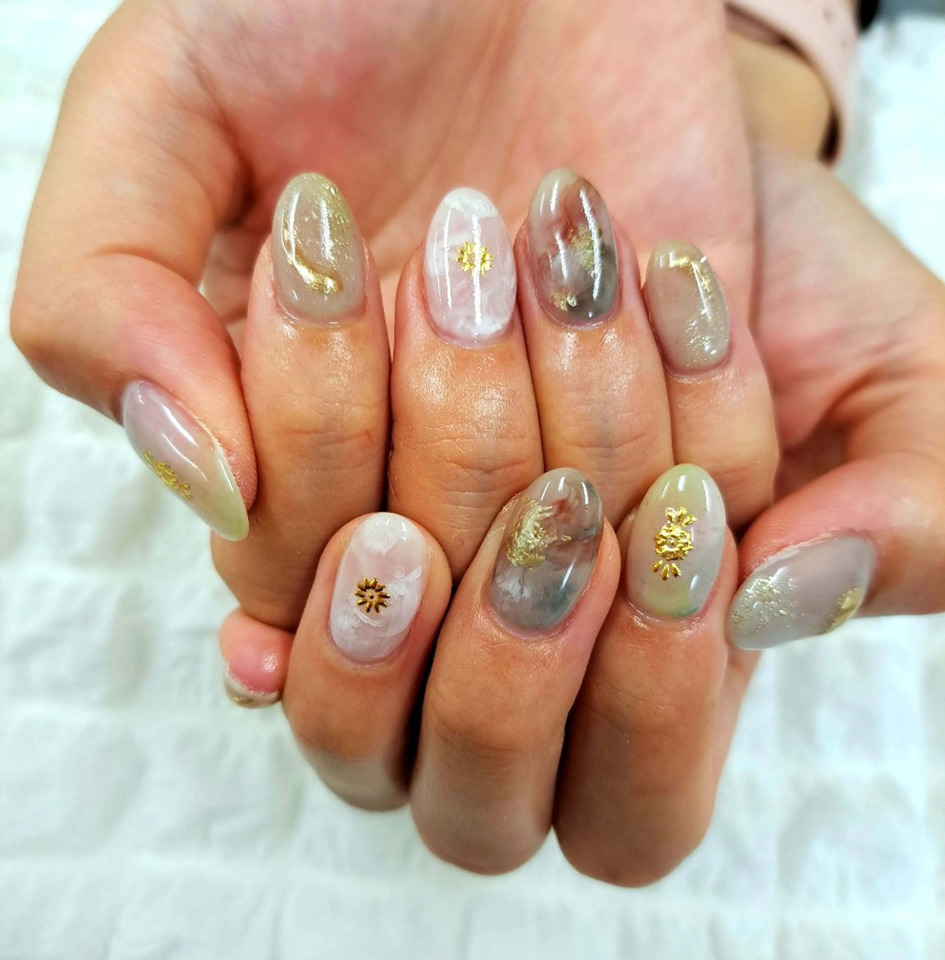 ネイル アートネイル フットネイル ジェルネイル 持ち込み ニュアンスネイル 河野ちえ (雑誌掲載サロン)のネイルデザイン