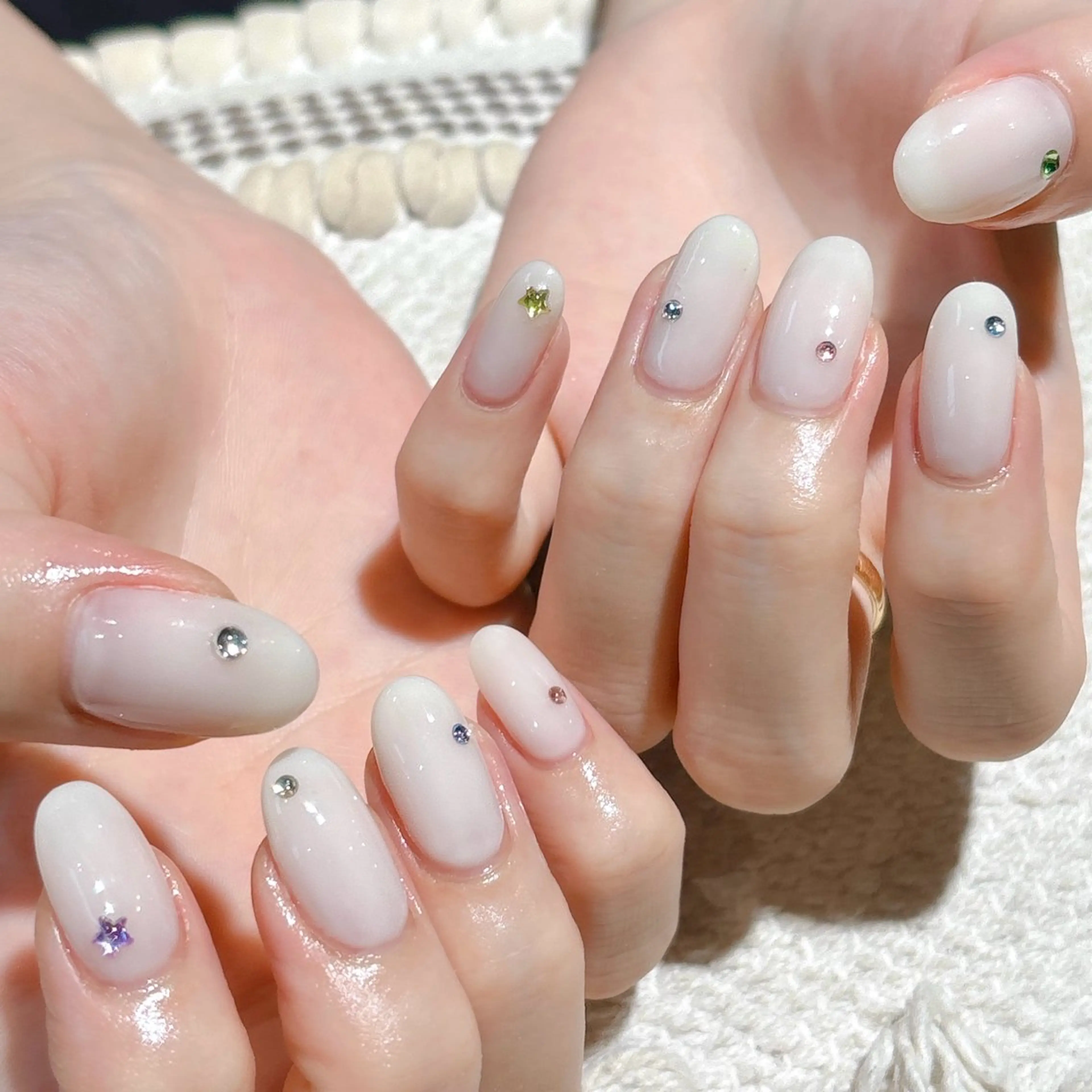 ネイル ストーンネイル ハンドネイル sōko Hair&Nail Salon所属・megu  / sōko nailのネイルデザイン