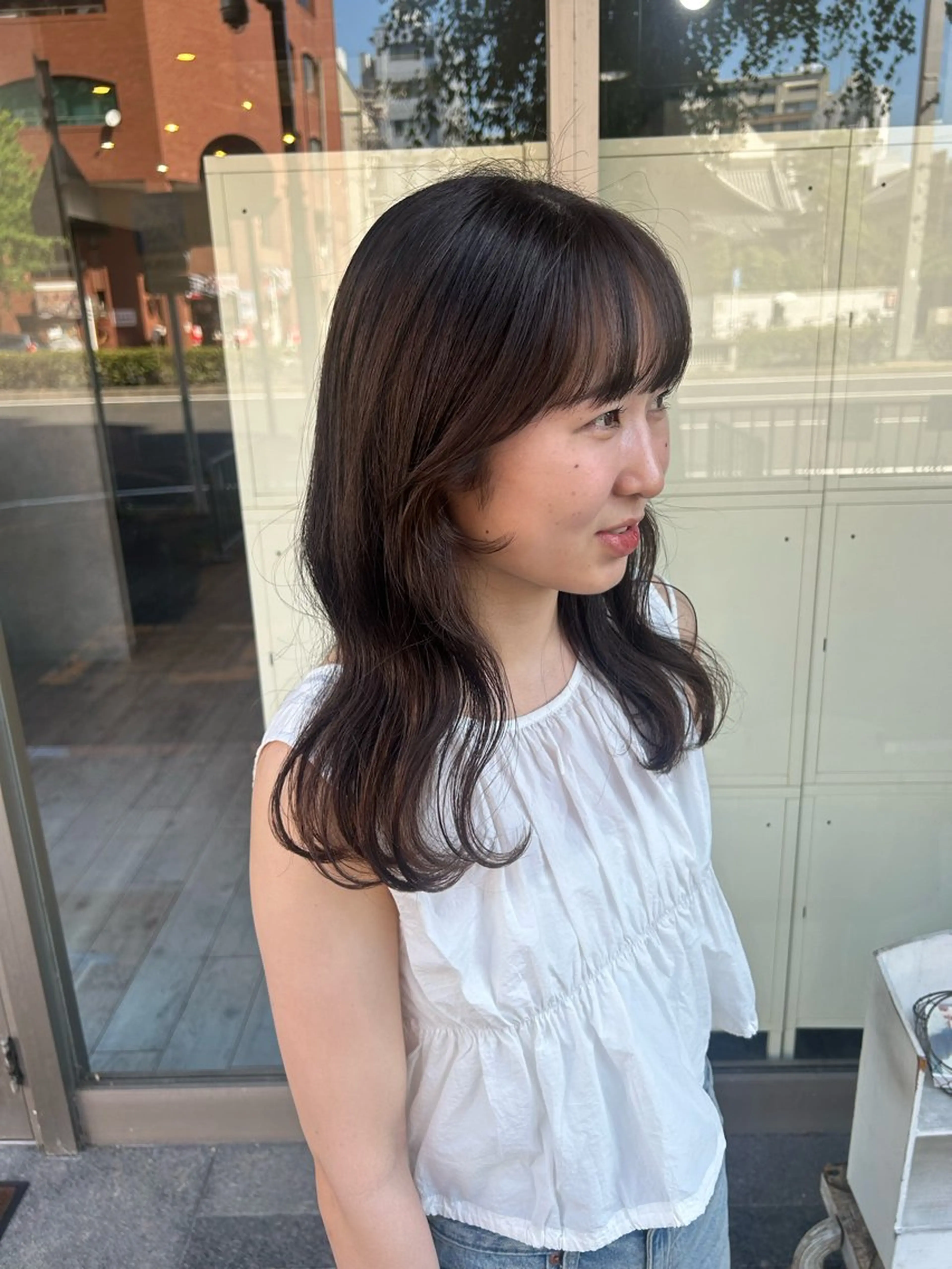 セミロング カラー ブリーチ 透明感カラー ブリーチなしカラー ｲﾁｶﾜ ﾐｵ/ minim hairのヘアスタイル