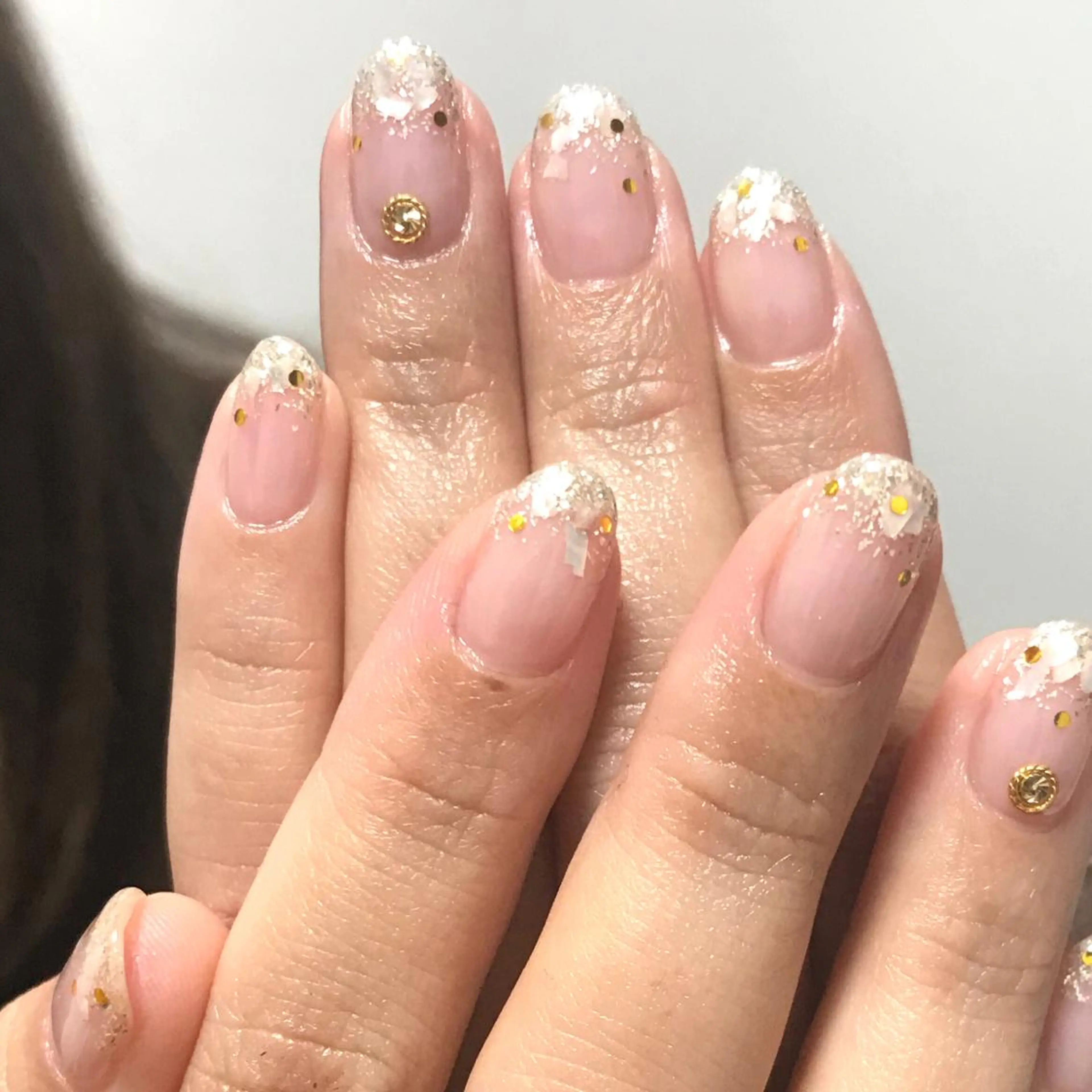 ネイル グラデーション オフィスネイル シンプルネイル ブライダルネイル ステラ marikominoのネイルデザイン