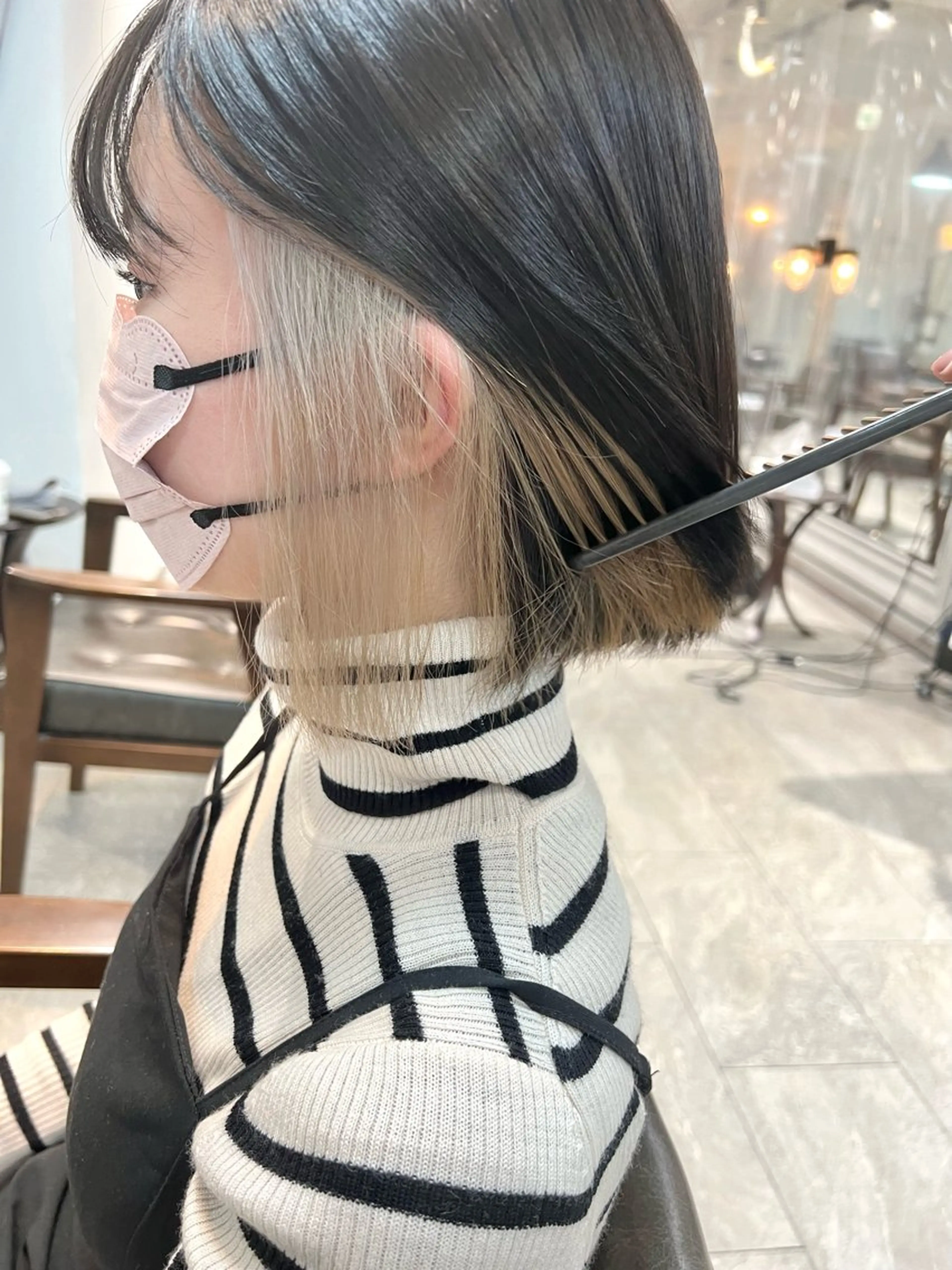 ミディアム カラー ヘアアレンジ ヘアカラー トリートメント ヘッドスパ ヘアセット 🌈インナーカラー ‘ショウマ’🌈のヘアスタイル