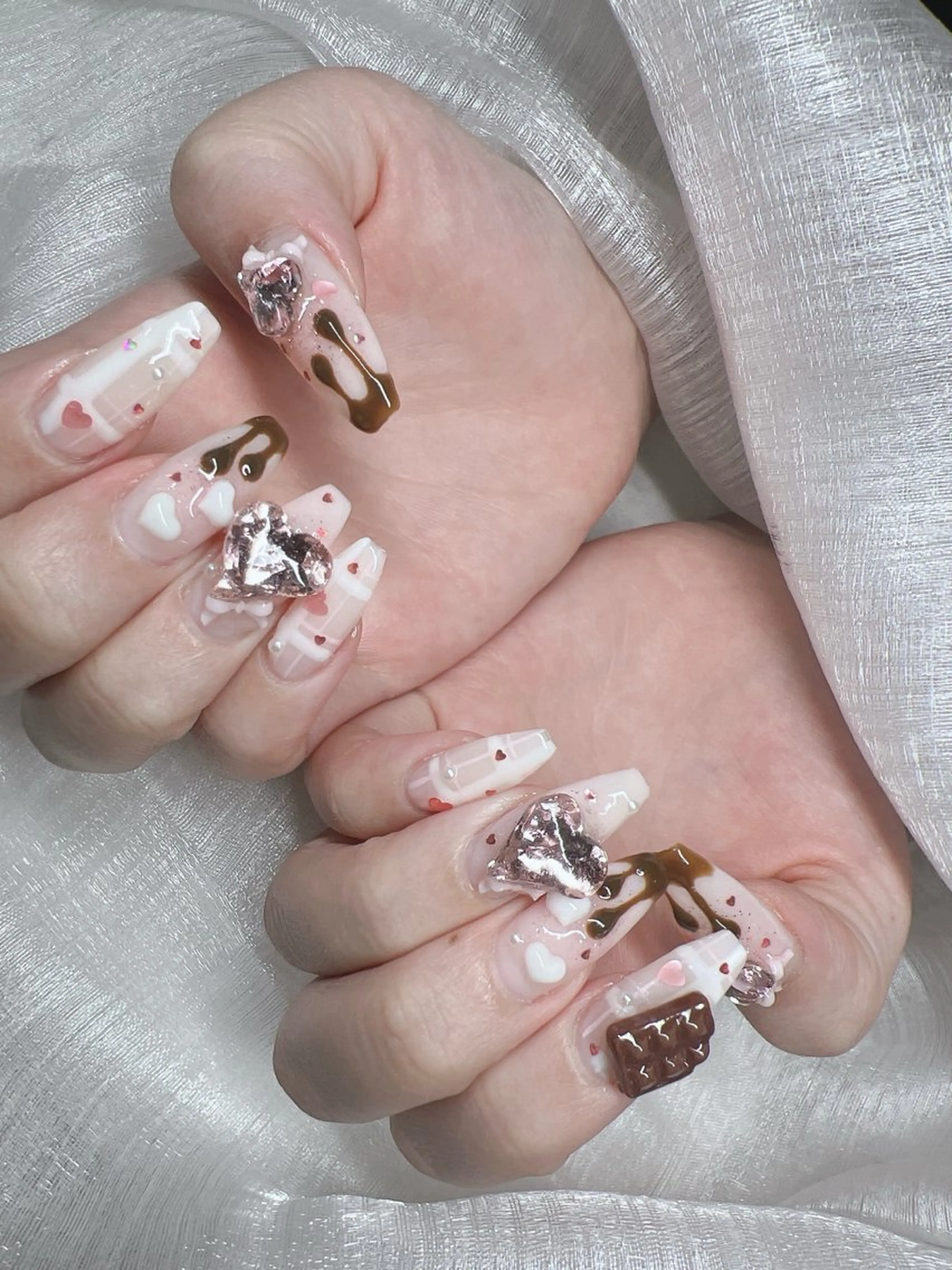 ネイル ハンドネイル Lee Nails チップ長さだし専門店のネイルデザイン