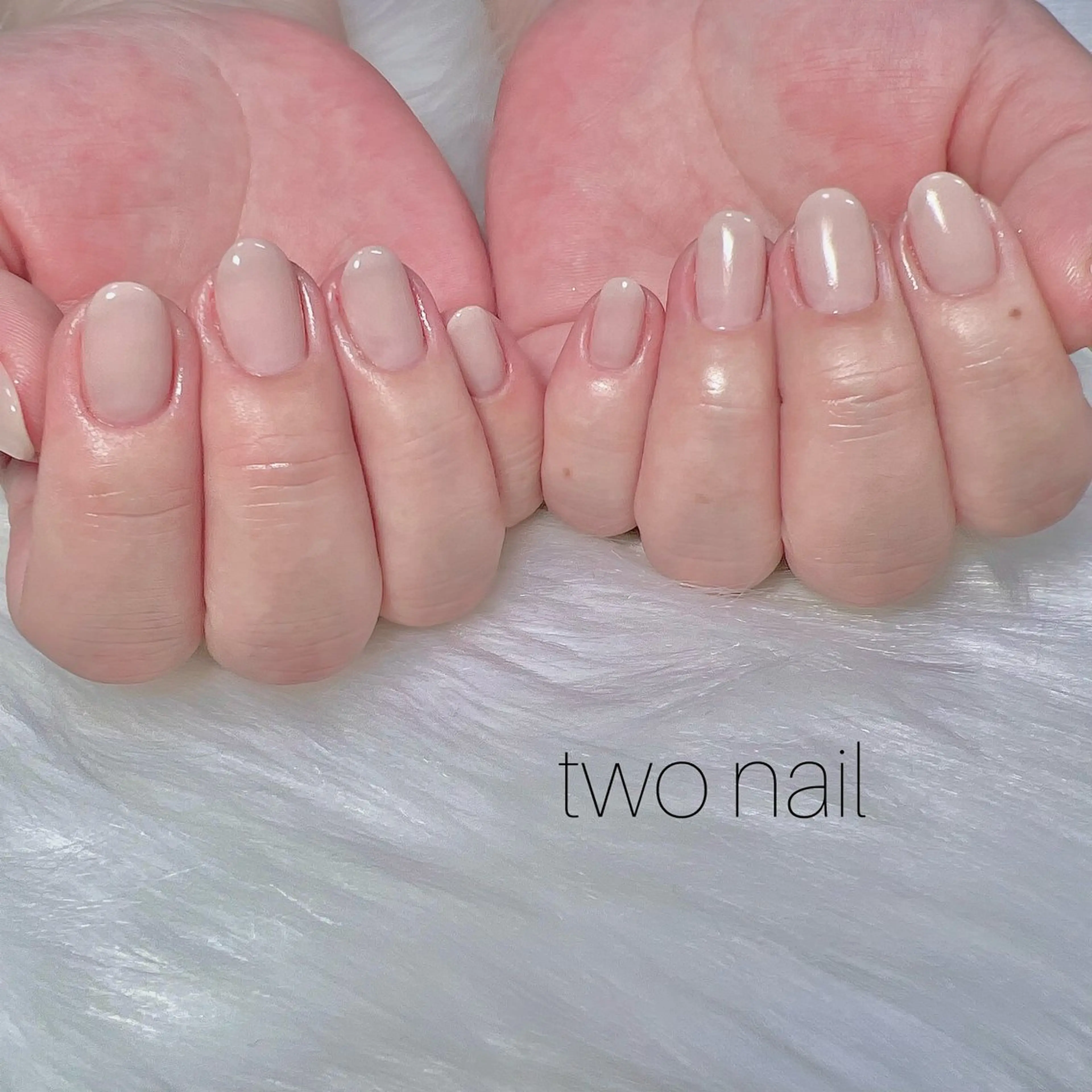 ネイル ネイルチップ ホワイト ハンドネイル two nailのネイルデザイン