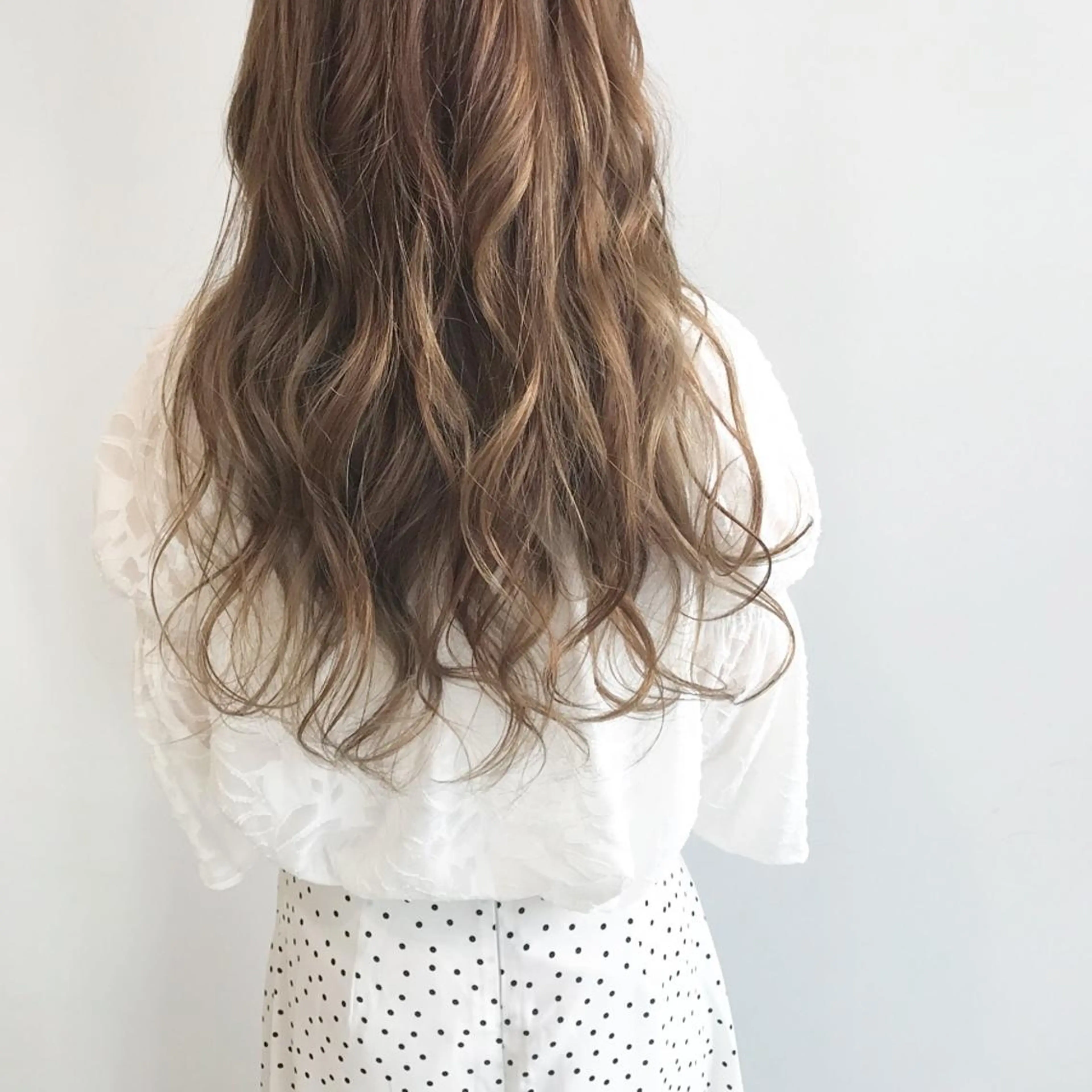 ロング ハイライト カット ヘアカラー トリートメント 心斎橋/縮毛矯正/美 容師/unir 藤本のヘアスタイル