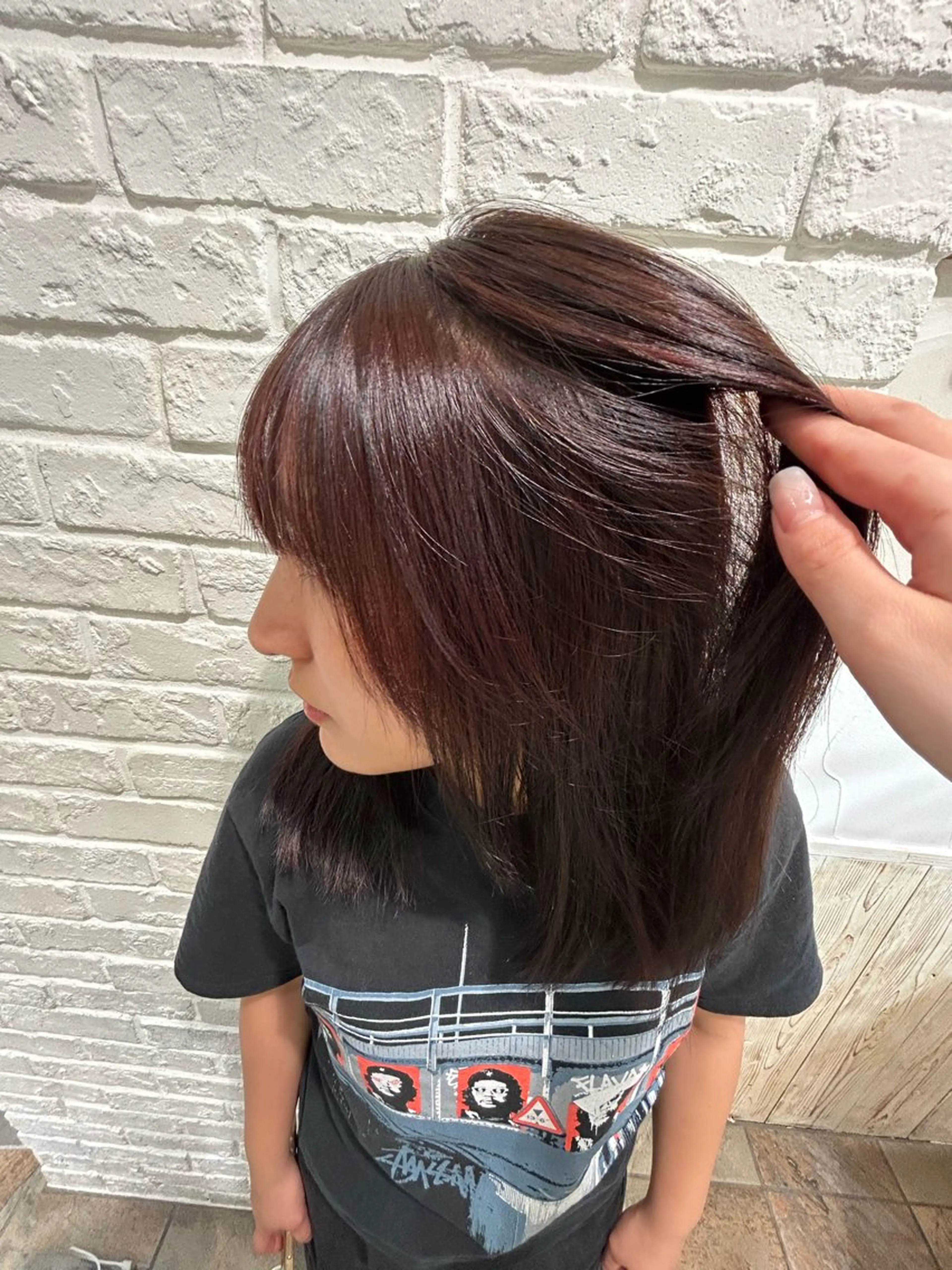 ミディアム カラー ブリーチ デザインカラー ブリーチなしカラー 新宿/髪質改善/ 艶カラー/koikiのヘアスタイル