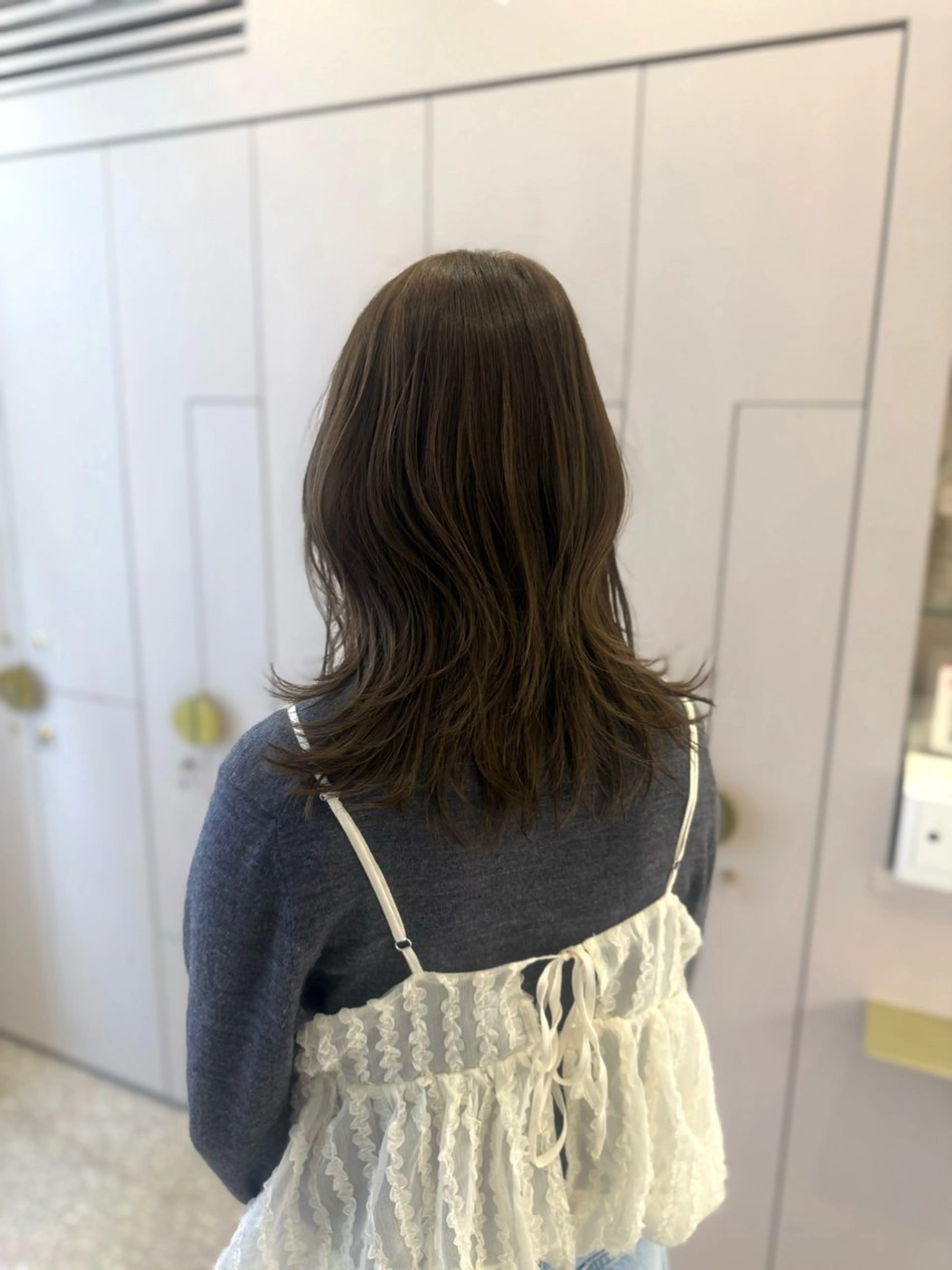セミロング カラー カット ヘアカラー トリートメント 暖色/オリーブカラー /中村未来🍒🫒のヘアスタイル