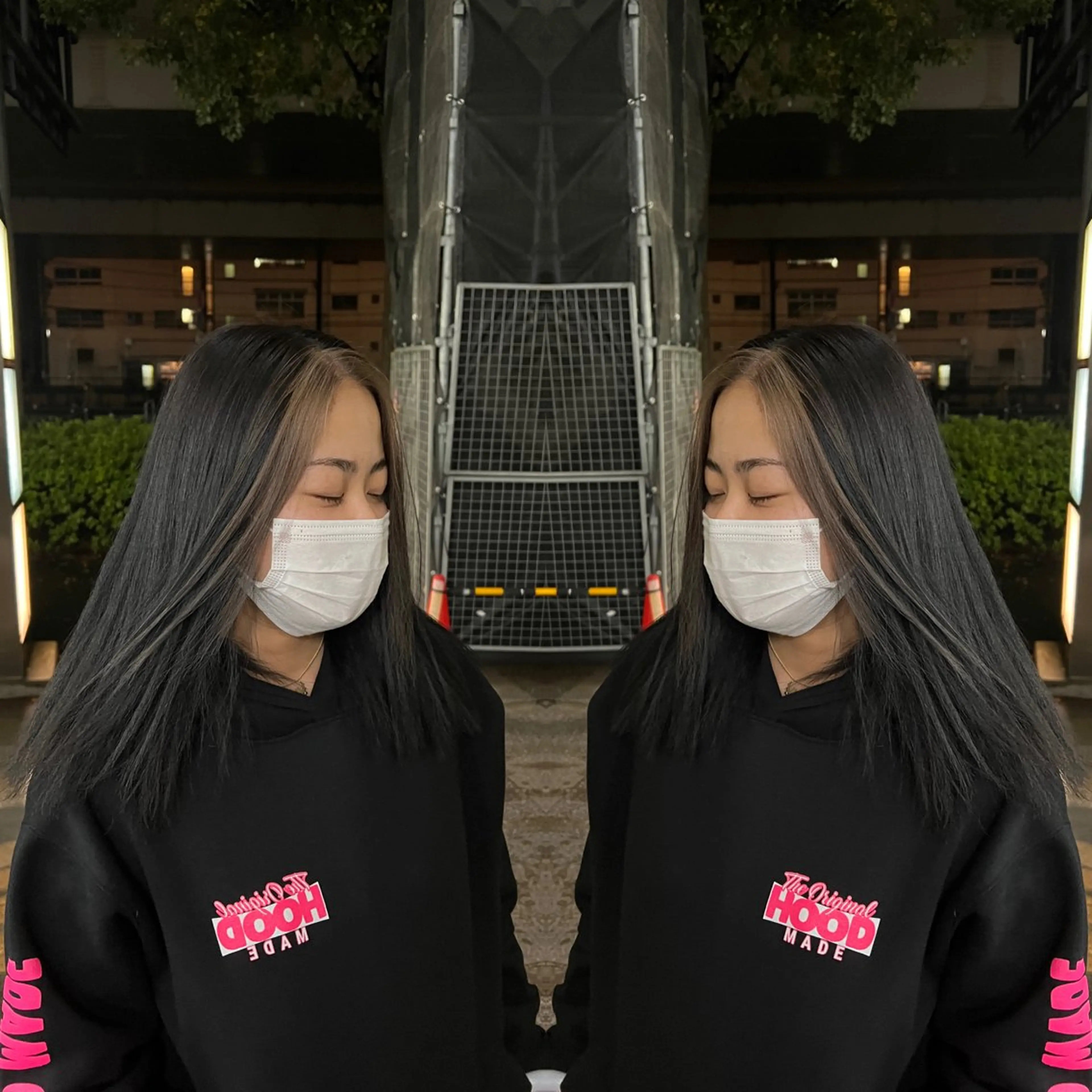 セミロング カラー ハイライト/レイヤー /ハイトーン/AOIのヘアスタイル