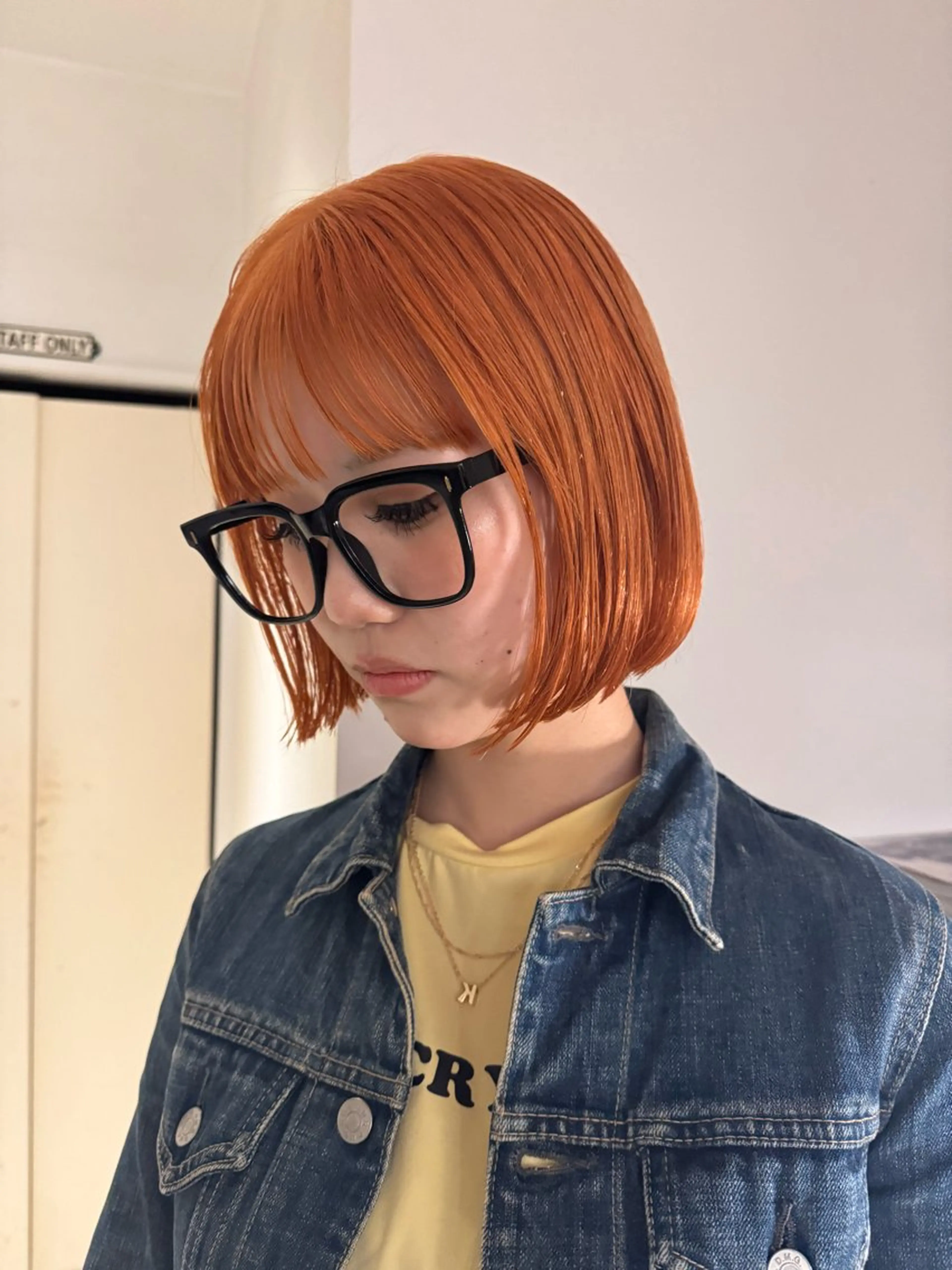 ショート カラー オレンジ カット ヘアカラー 今泉/kai🐇ボブ 似合わせカットのヘアスタイル