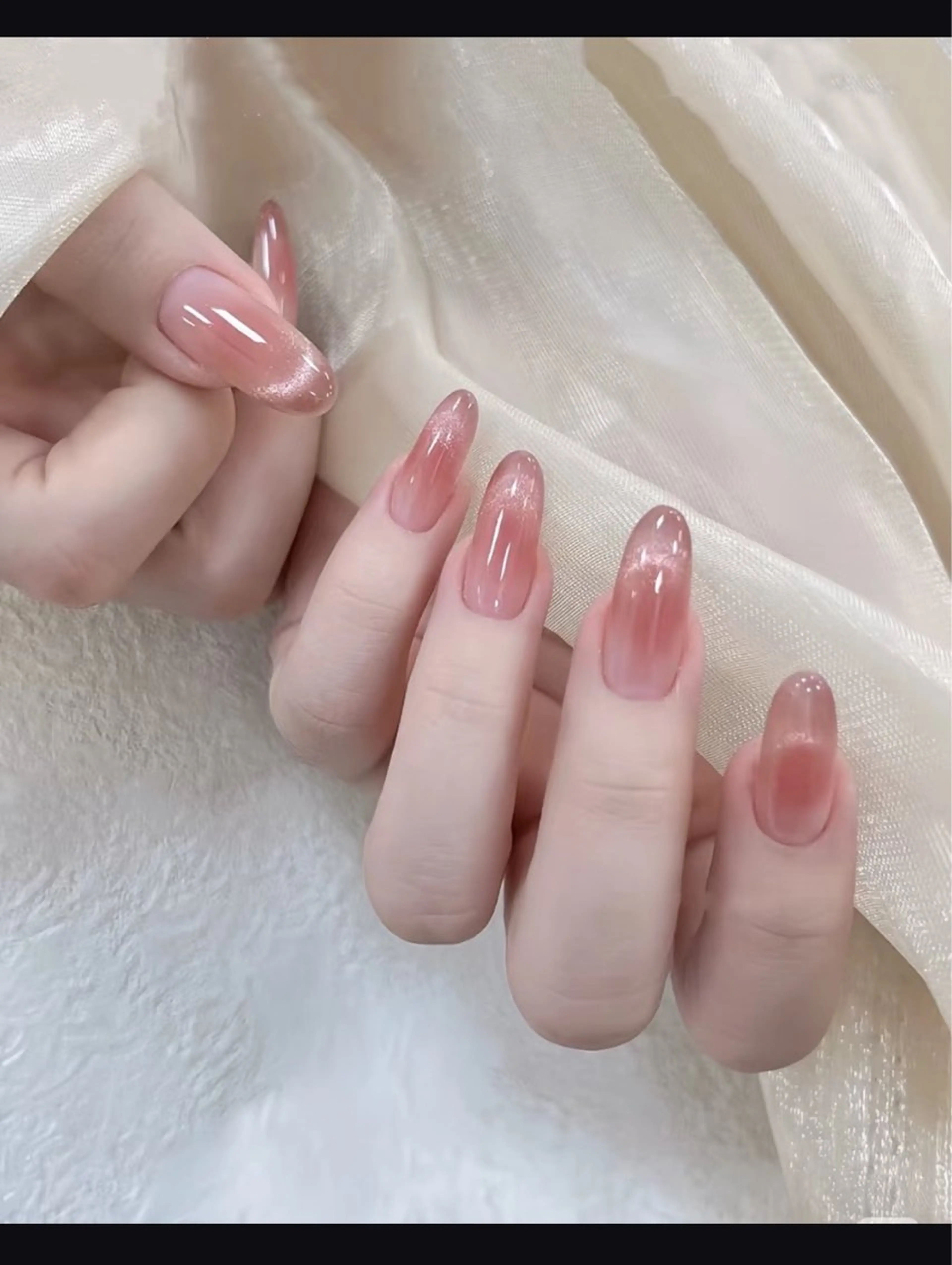 ネイル チークネイル フレンチネイル マグネットネイル マグネットフレンチ ハンドネイル Y3 Nail Salon所属・Y3 NailSalonのネイルデザイン