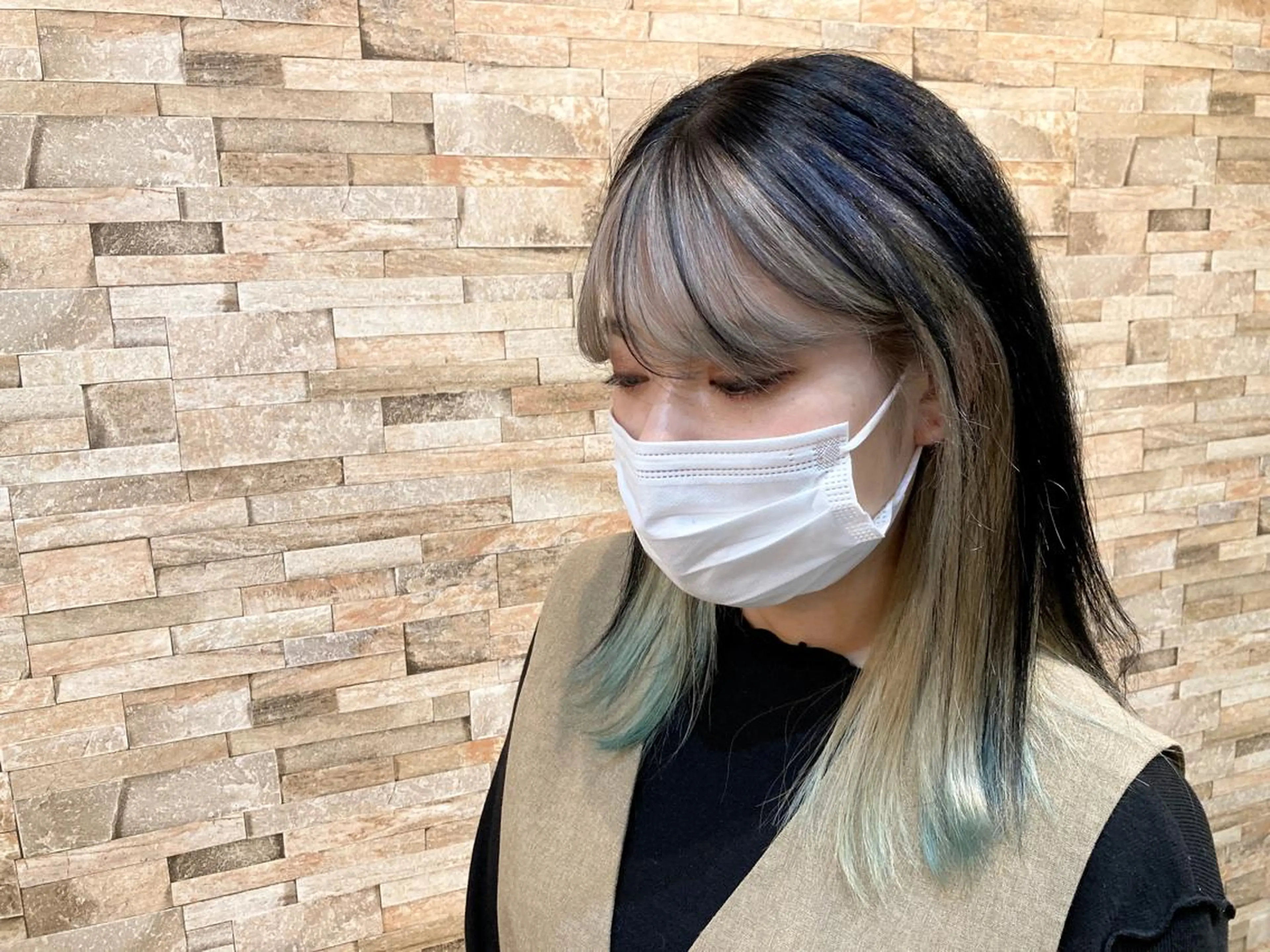 セミロング カラー ヘアカラー&縮毛矯正 STAR☆RIVERのヘアスタイル