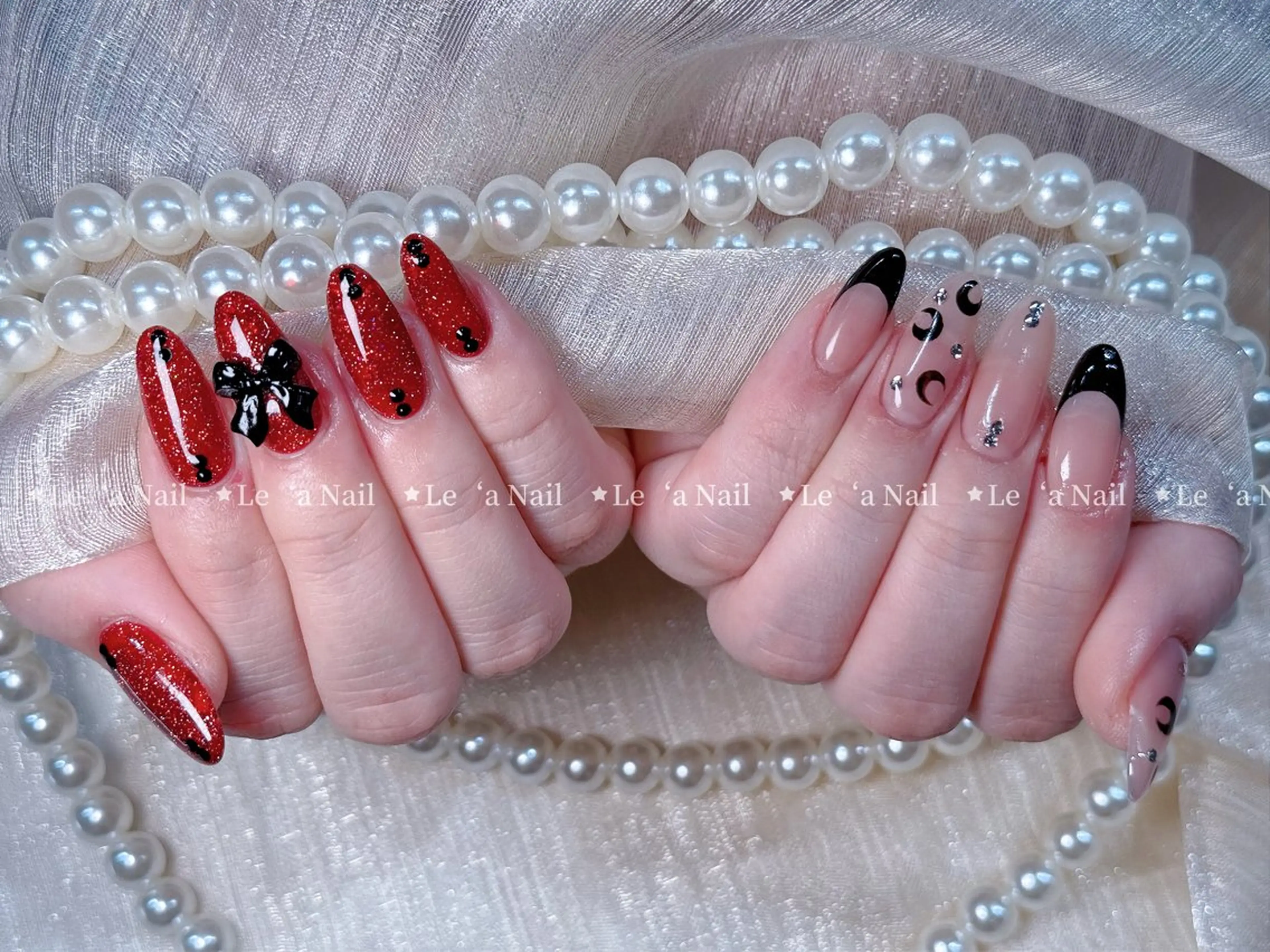 ネイル チークネイル フラッシュネイル フットネイル フレンチネイル ジェルネイル Luxe Nail Salonのネイルデザイン