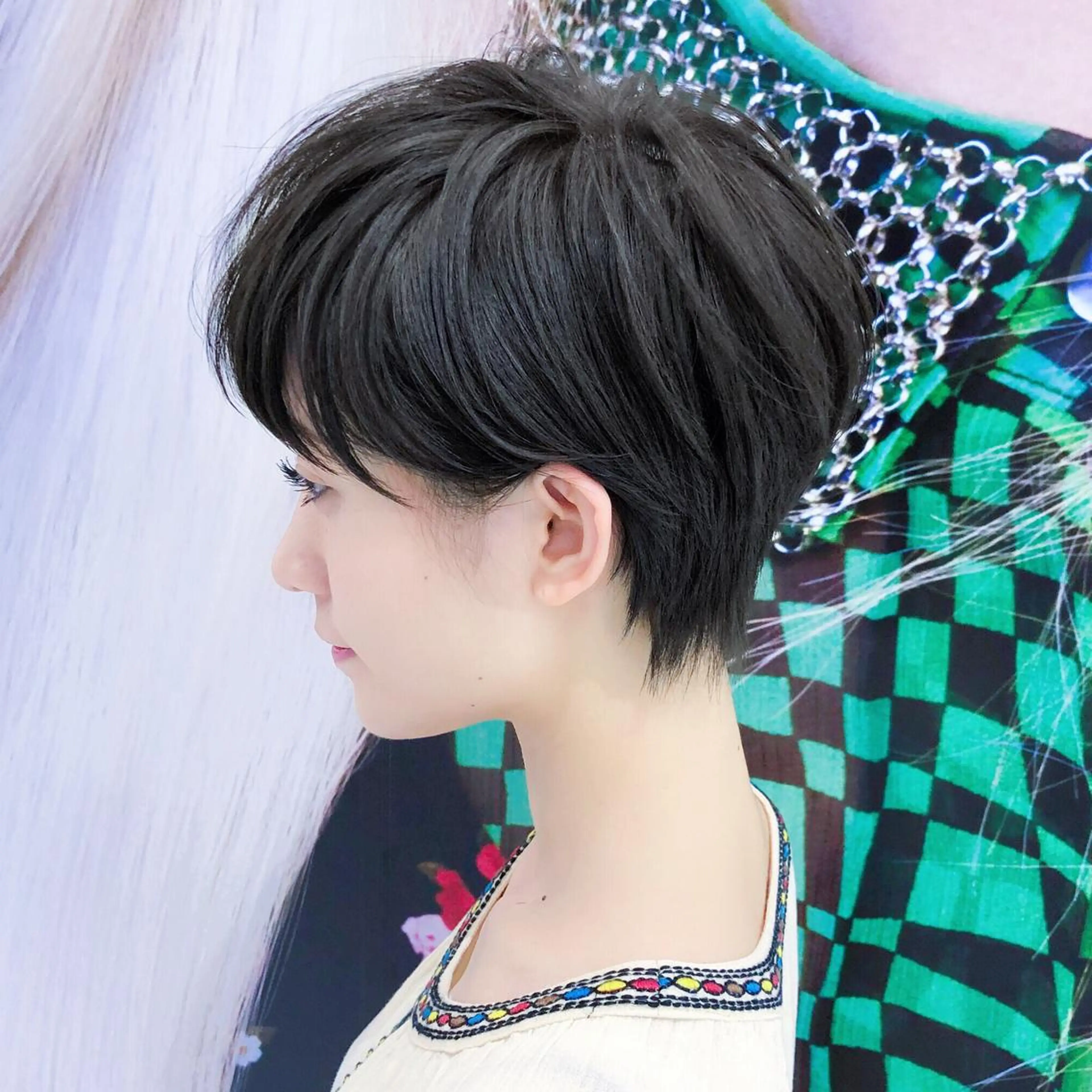 ショート パーマ 趙 英来のヘアスタイル