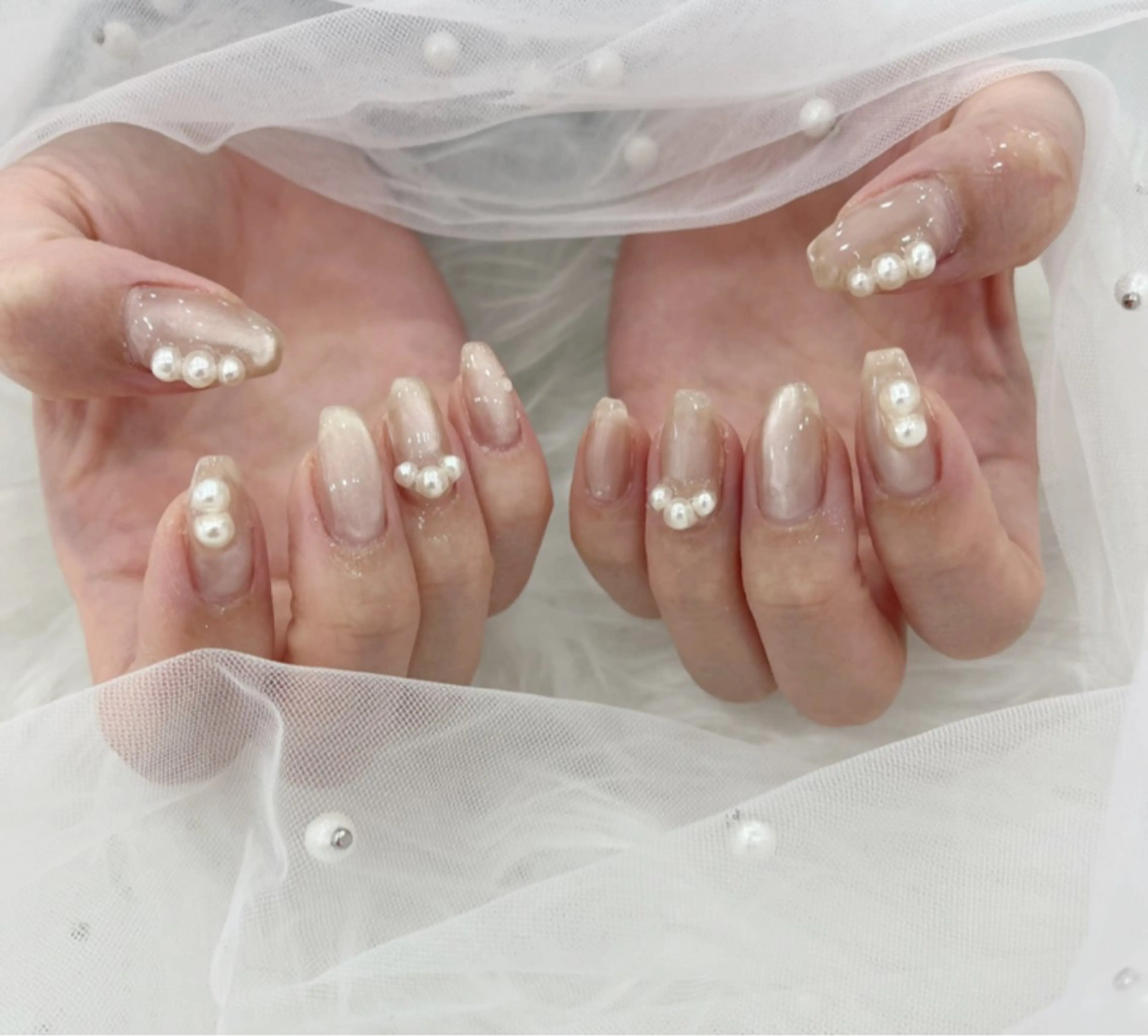ネイル 長さ出し フットネイル ジェルネイル 韓国ネイル マグネットネイル ハンドネイル #Amin nail salonのネイルデザイン