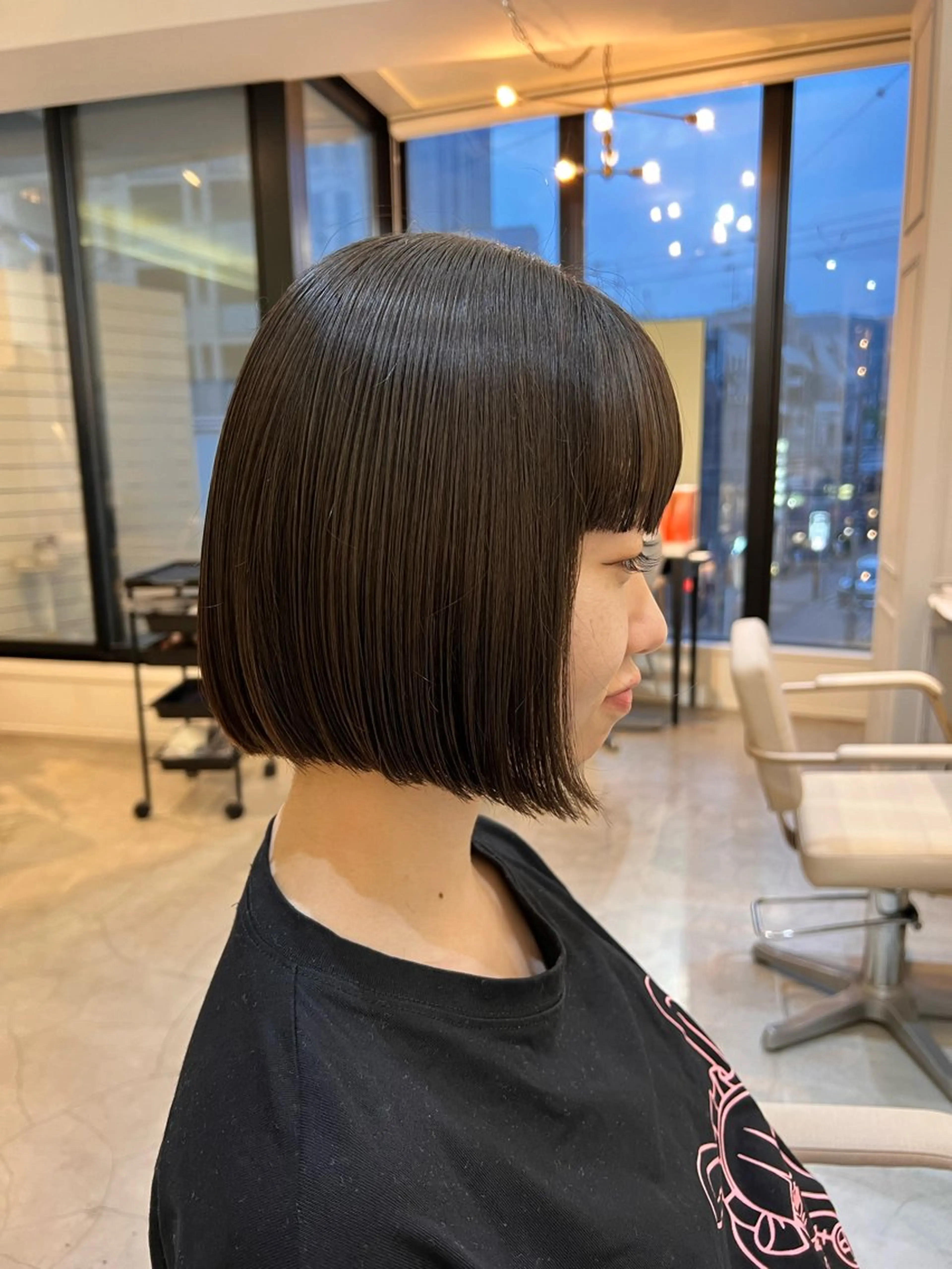 ショート ボブ カット トリートメント オオバヤシ マホのヘアスタイル