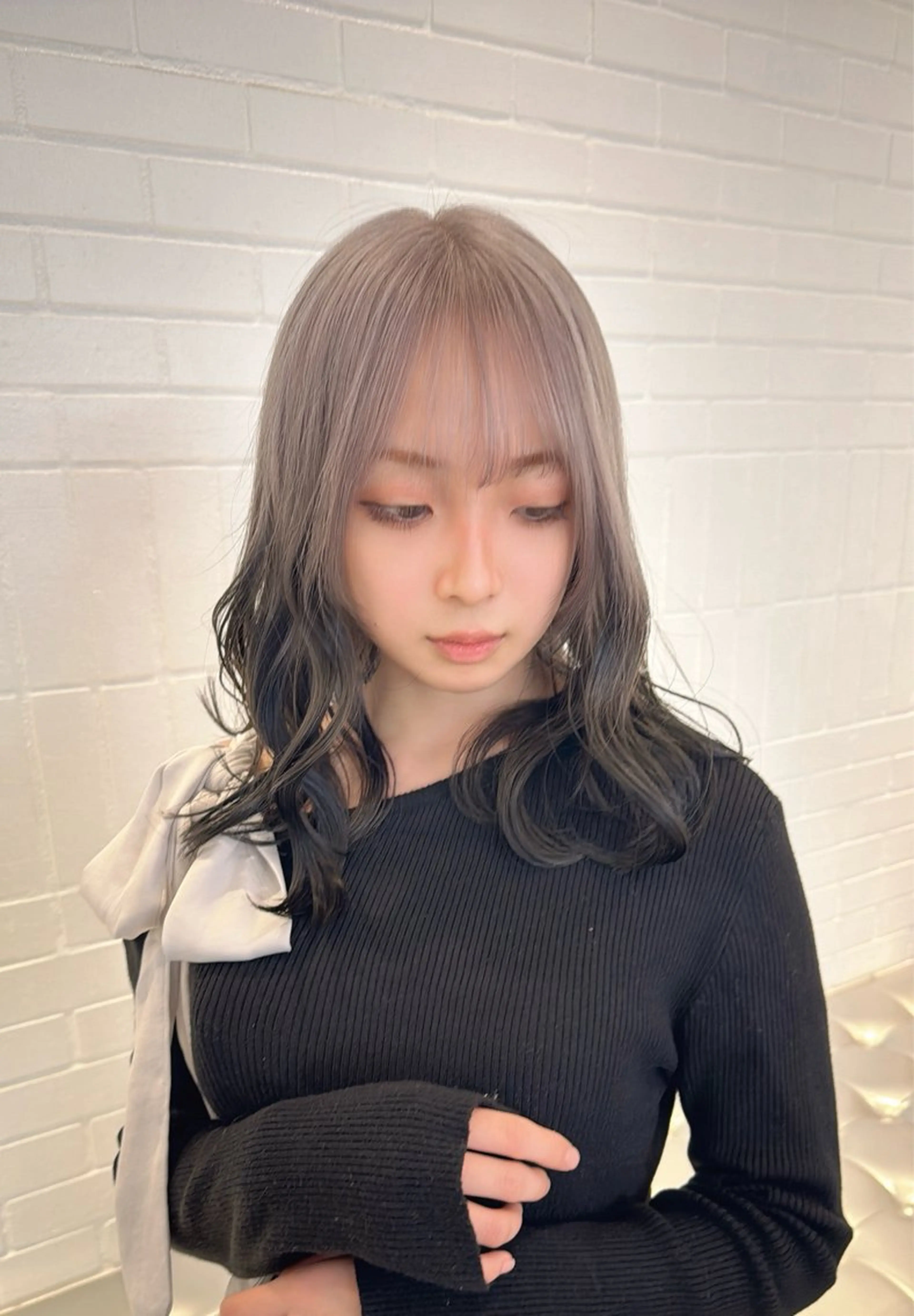 ミディアム カラー カット ヘアカラー ザクザクレイヤー 🍀/ブリーチ/小田のヘアスタイル