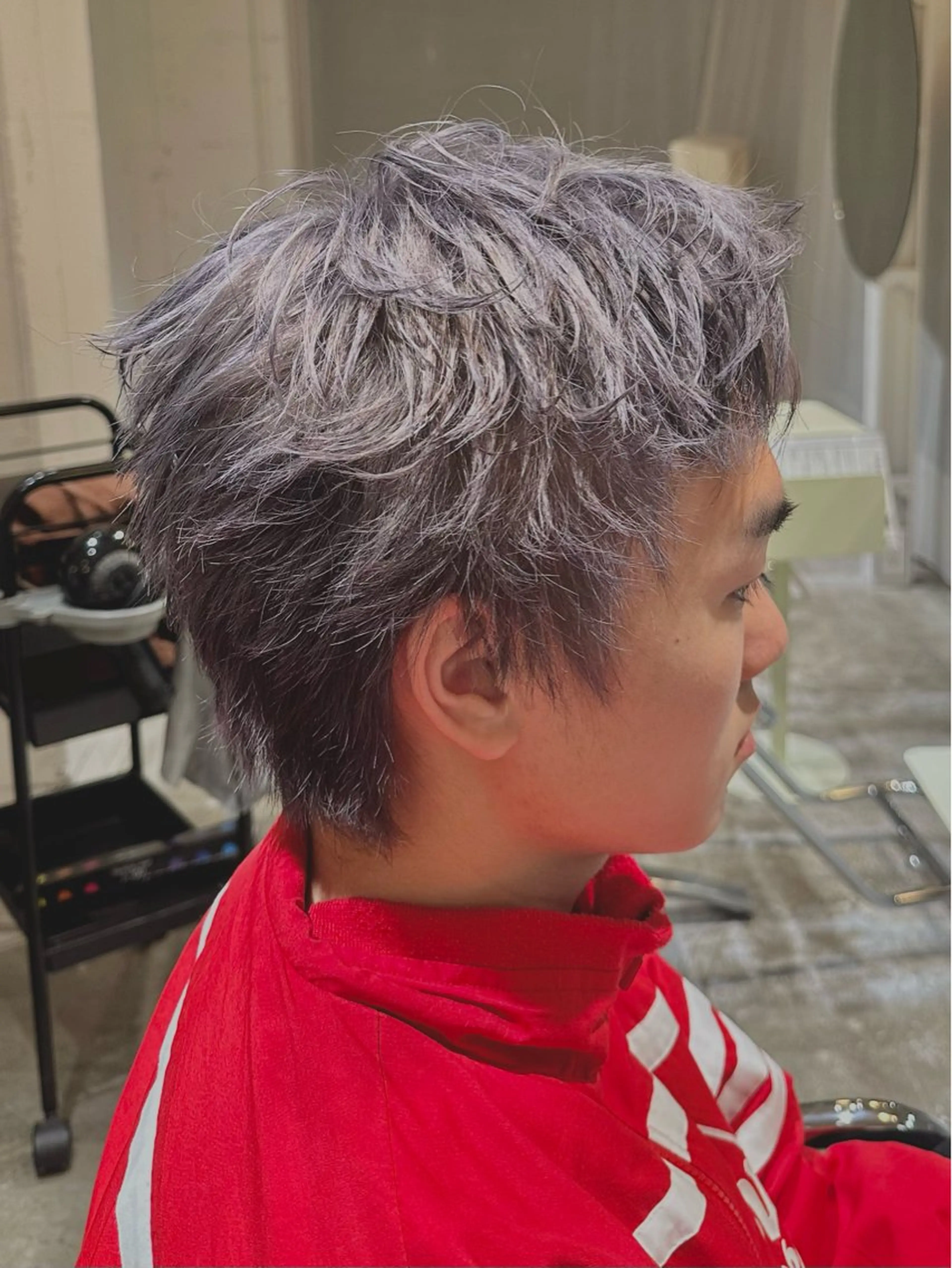 カラー メンズ メンズショート 新城 駿之介のヘアスタイル