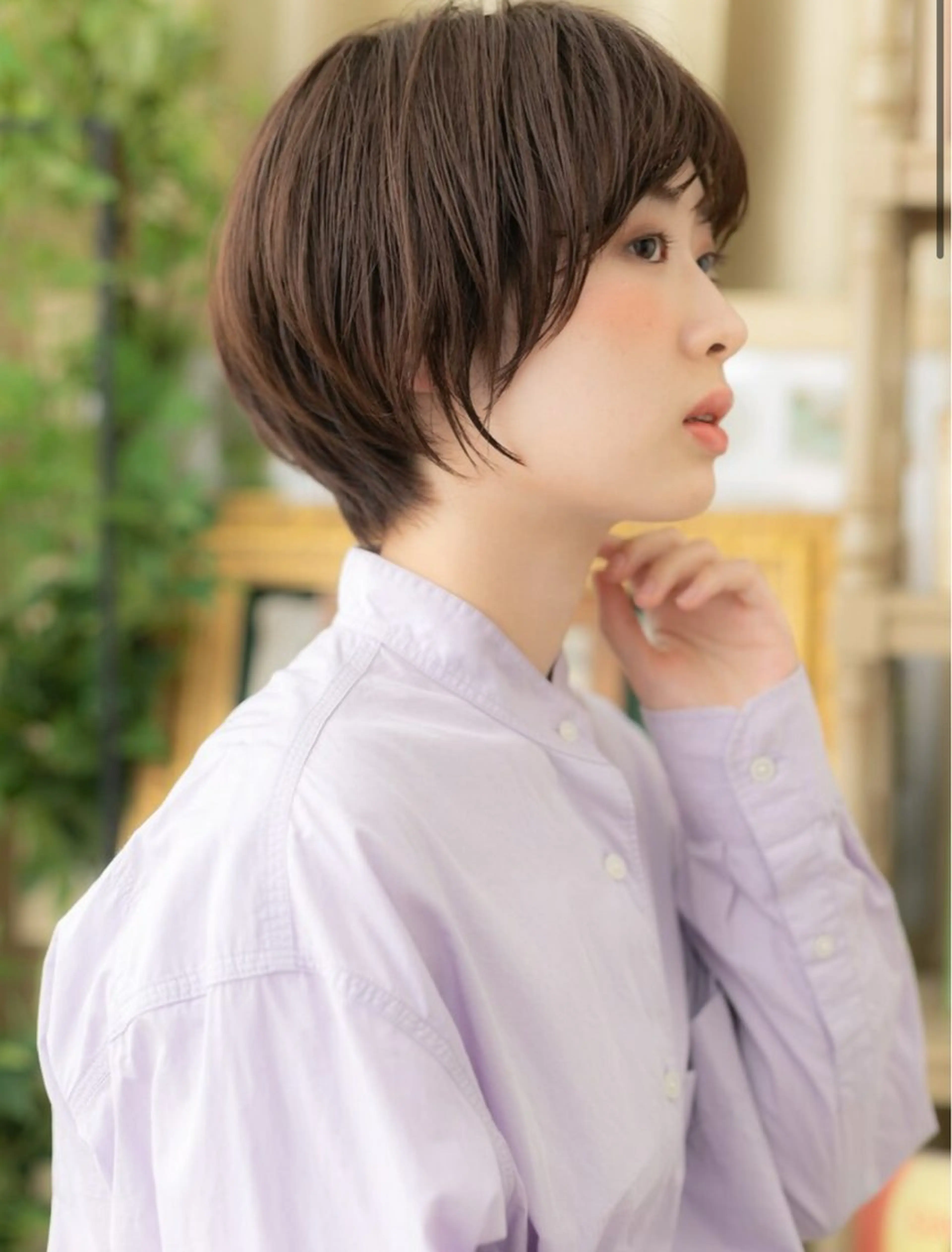 ショート カラー 前下がりボブ ボブ くせ毛 斜めバング シースルーバング 💧艶髪ストレート ✨ロング／府川直樹のヘアスタイル