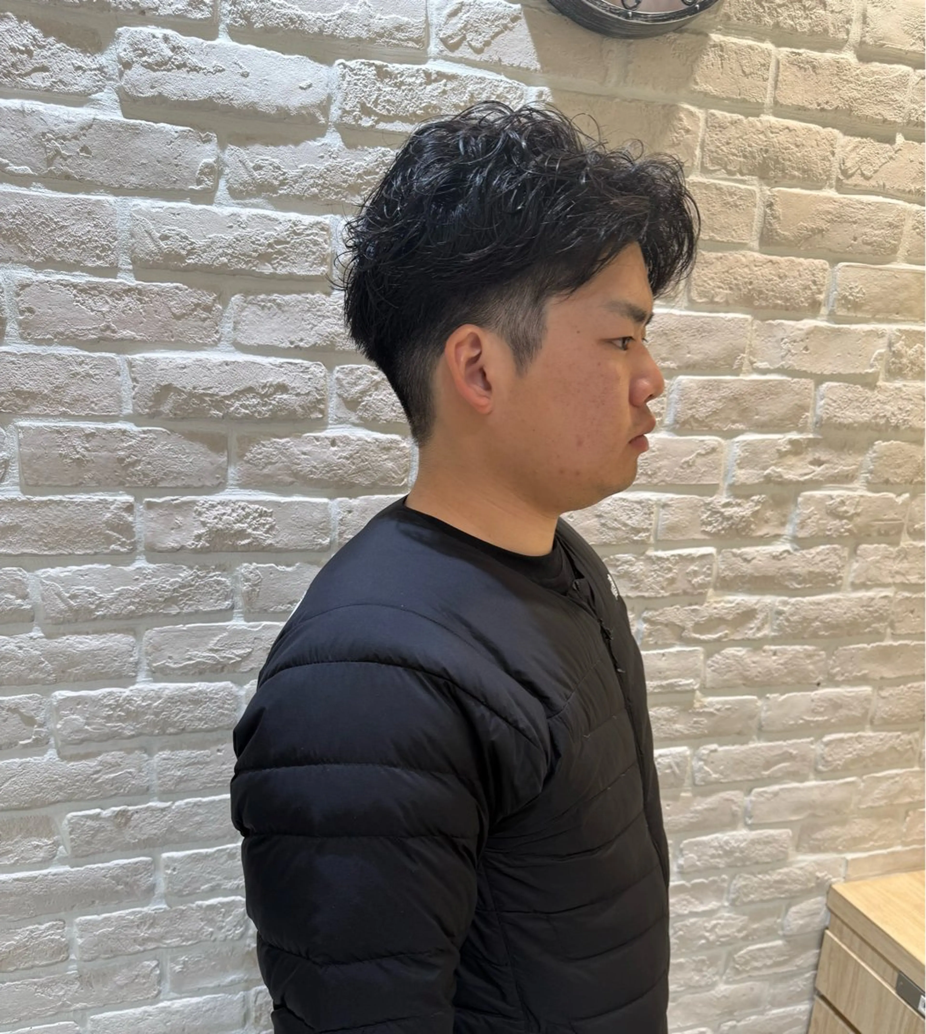 パーマ メンズ カット パーマ 🛜地毛風縮毛矯正/ 暗髪カラー/小林🛜のヘアスタイル