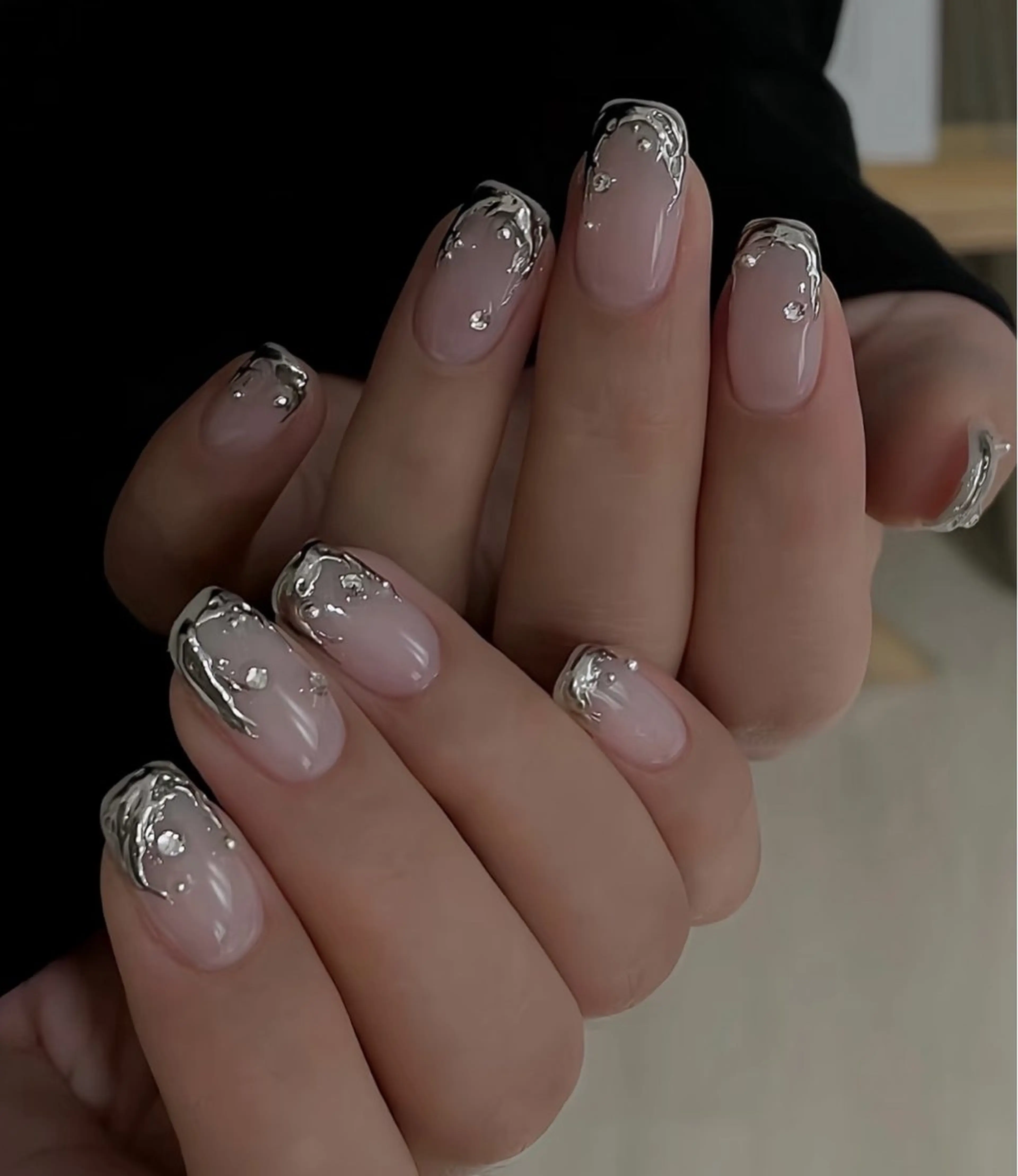 ネイル ハート 韓国ネイル オフィスネイル ワンカラーネイル シンプルネイル ハンドネイル Lynn_ Nailのネイルデザイン