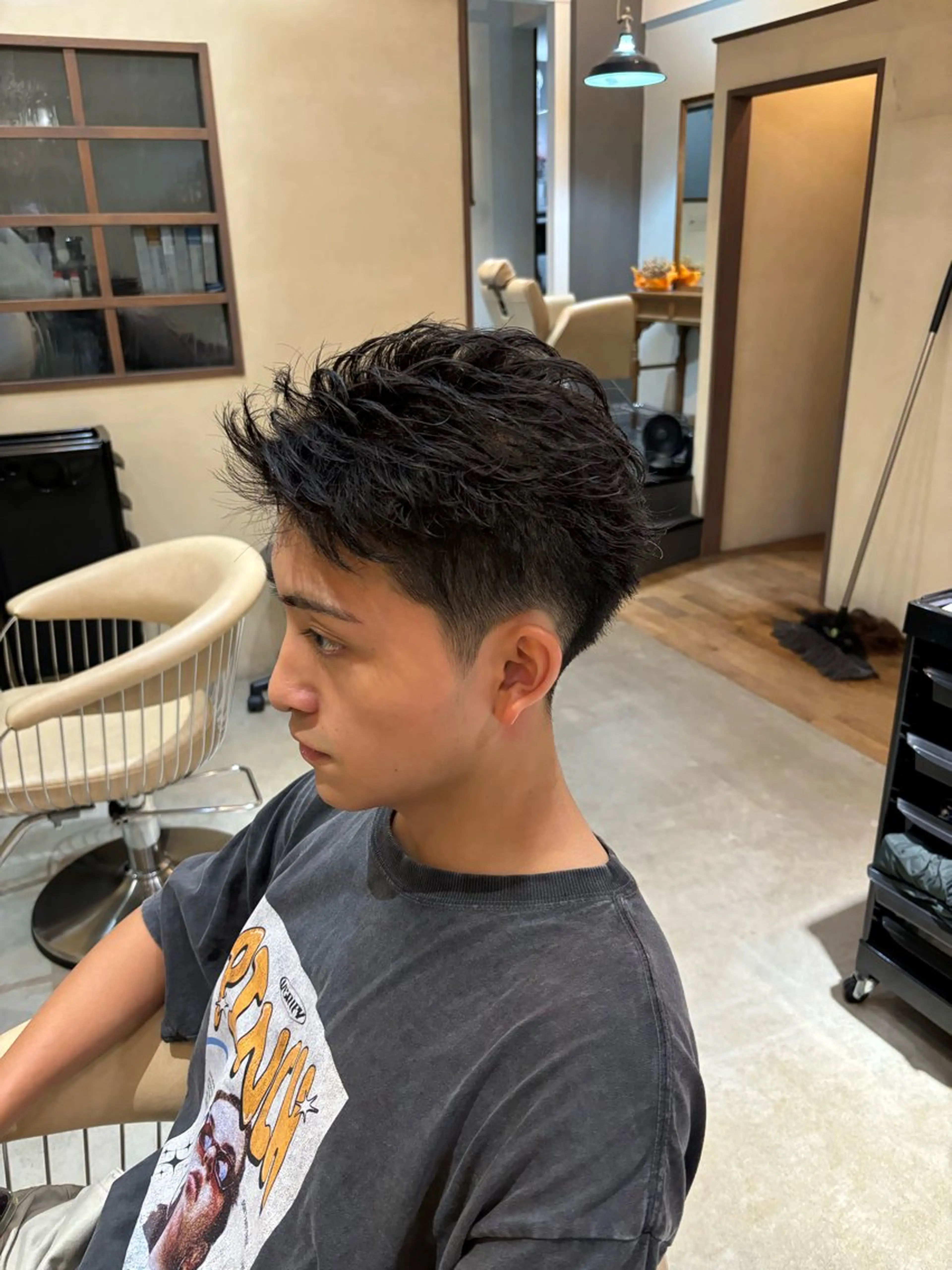 ショート メンズ カット パーマ 鹿児島 TSUBASAのヘアスタイル