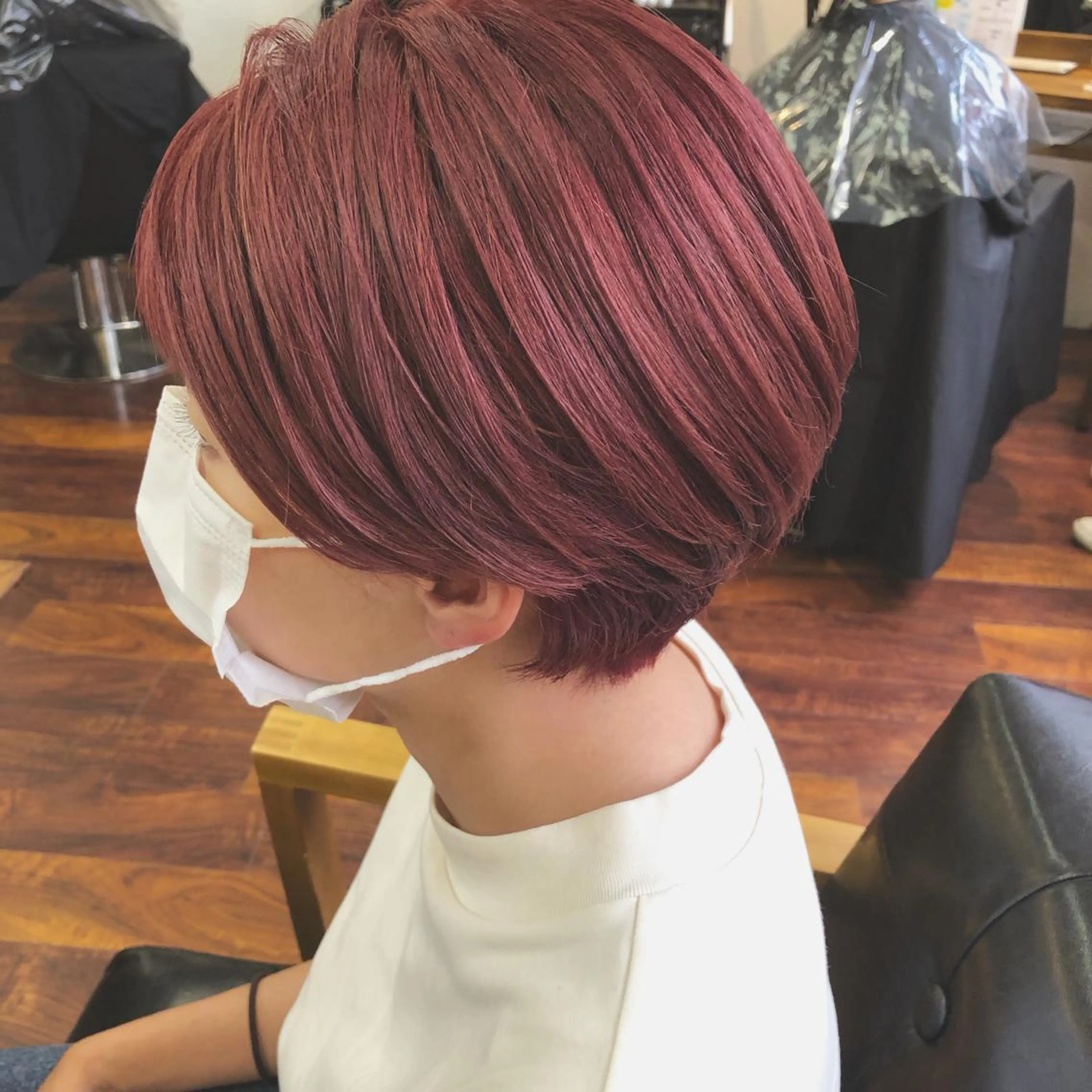 ショート カラー ブリーチ ピンクカラー ローズカラー ショートヘア 小木曽智美 /ボブ/ショートのヘアスタイル