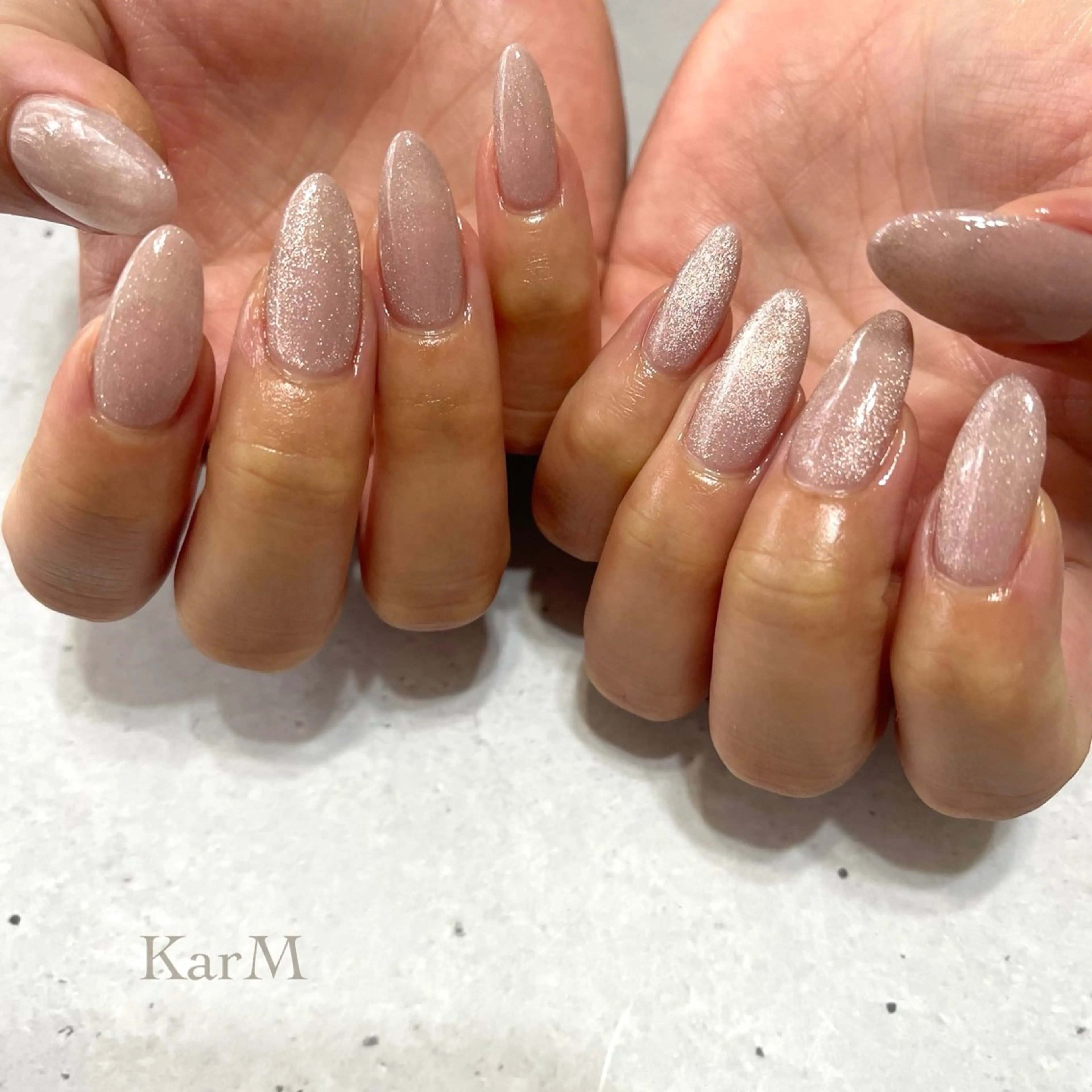 ネイル オーロラネイル チークネイル フットネイル フレンチネイル 韓国ネイル ハンドネイル フットネイル ogino karinのネイルデザイン