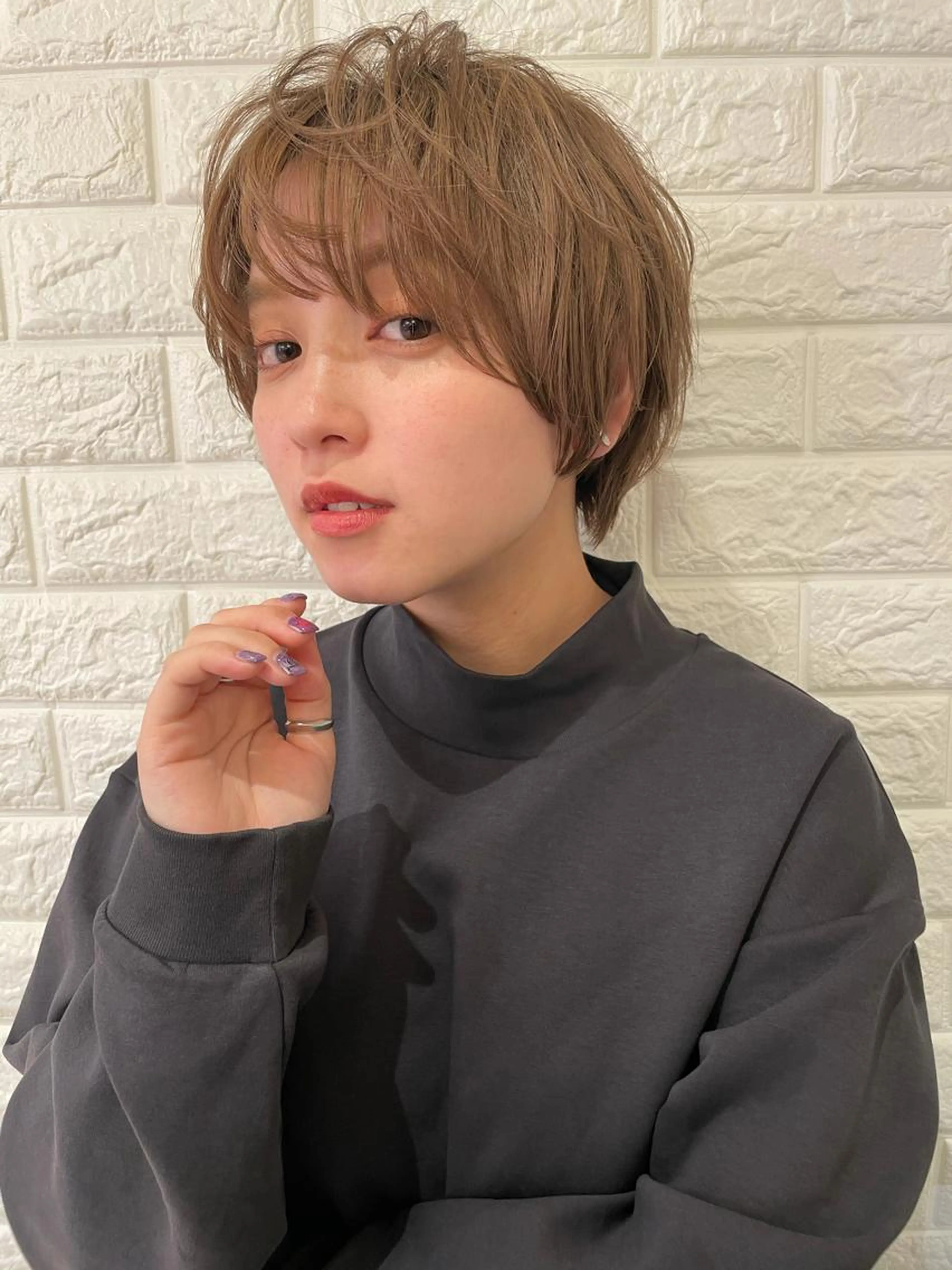 カット前髪パーマトリートメントの写真