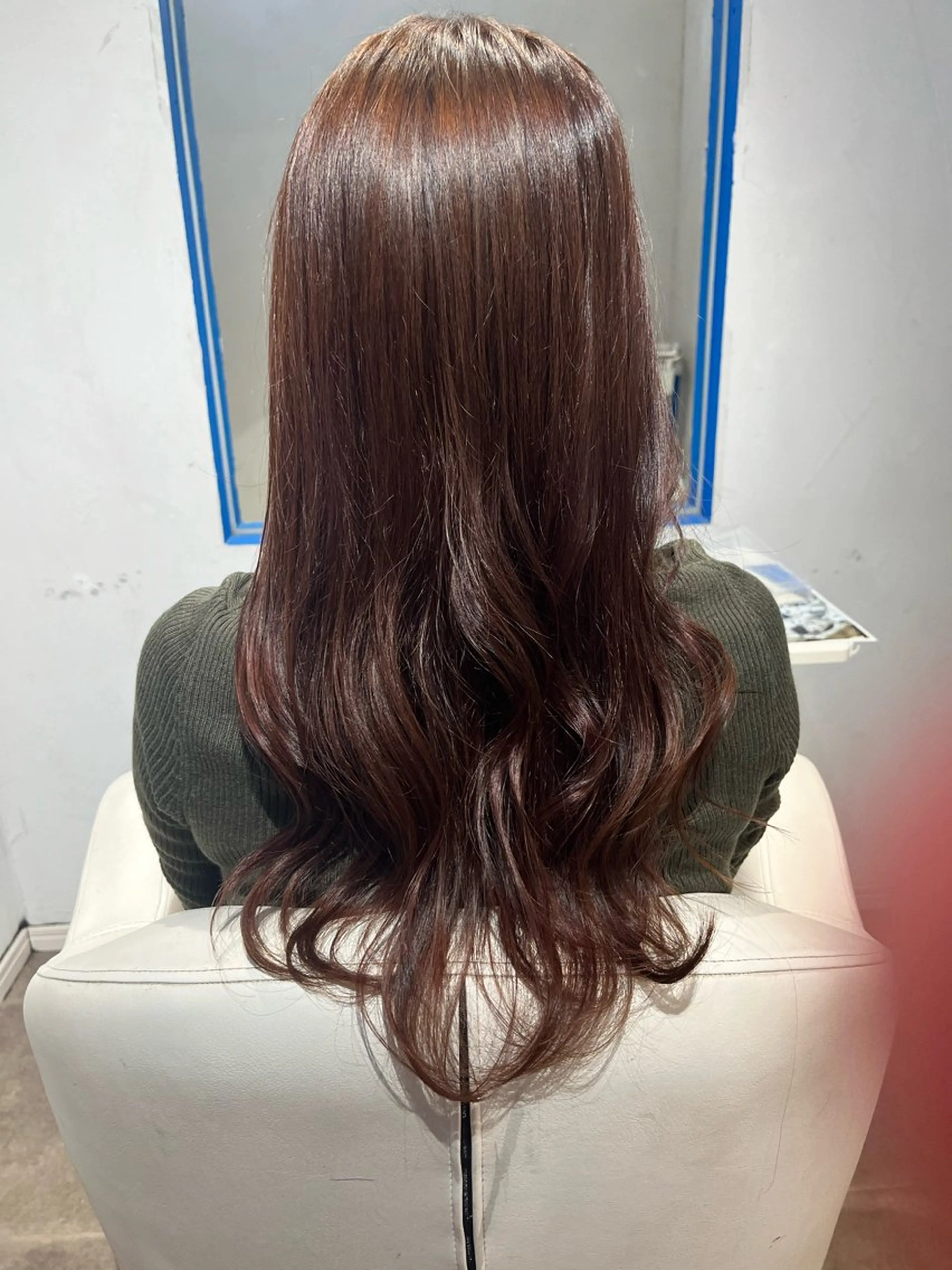 ロング ピンクブラウン ヘアカラー デザインカラー/ オダセイナのヘアスタイル