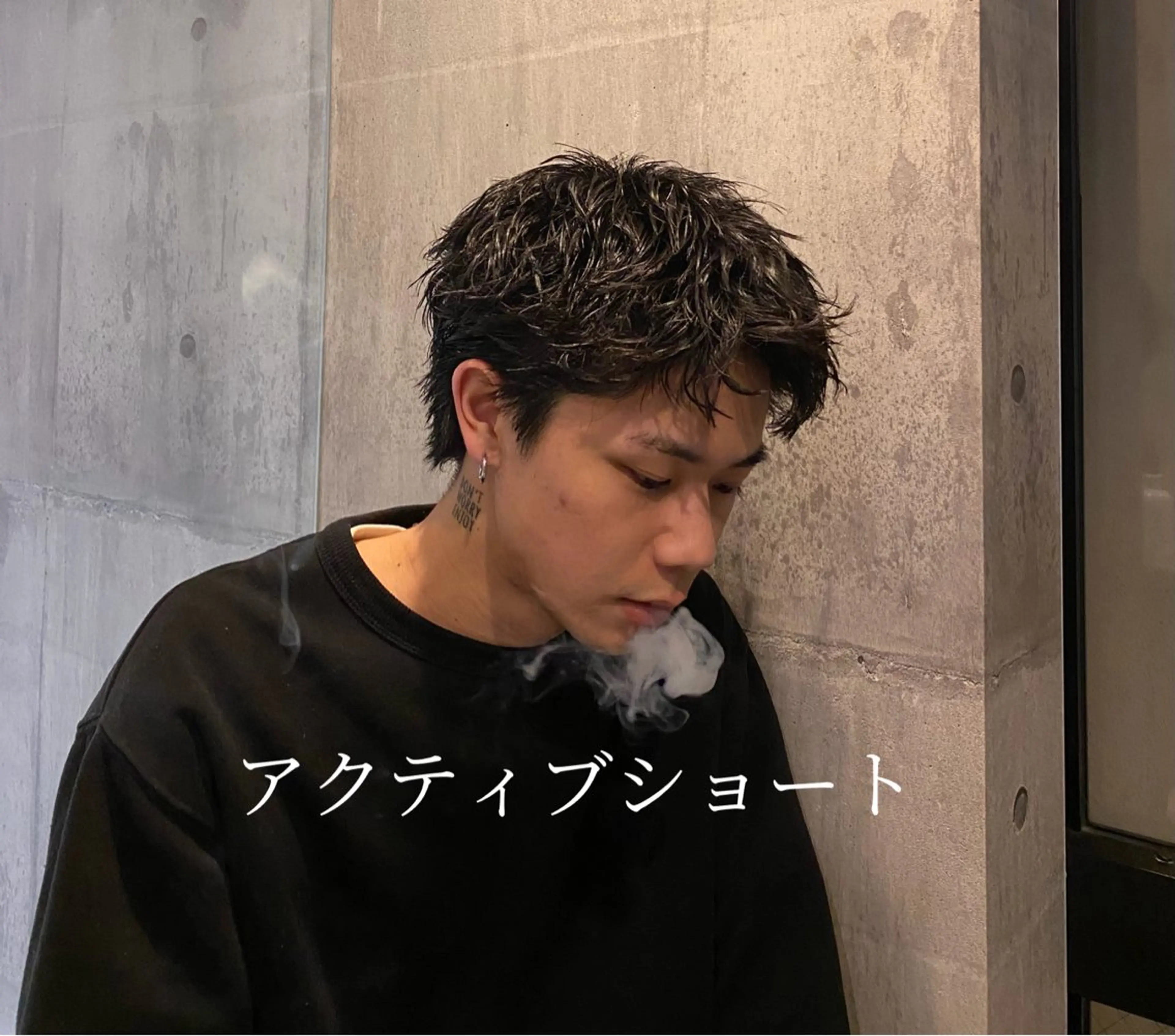 ショート メンズ フェザーパーマ メンズパーマ スパイキーショート ショートヘア カット 大阪茶屋町 メンズカット関田拳のヘアスタイル