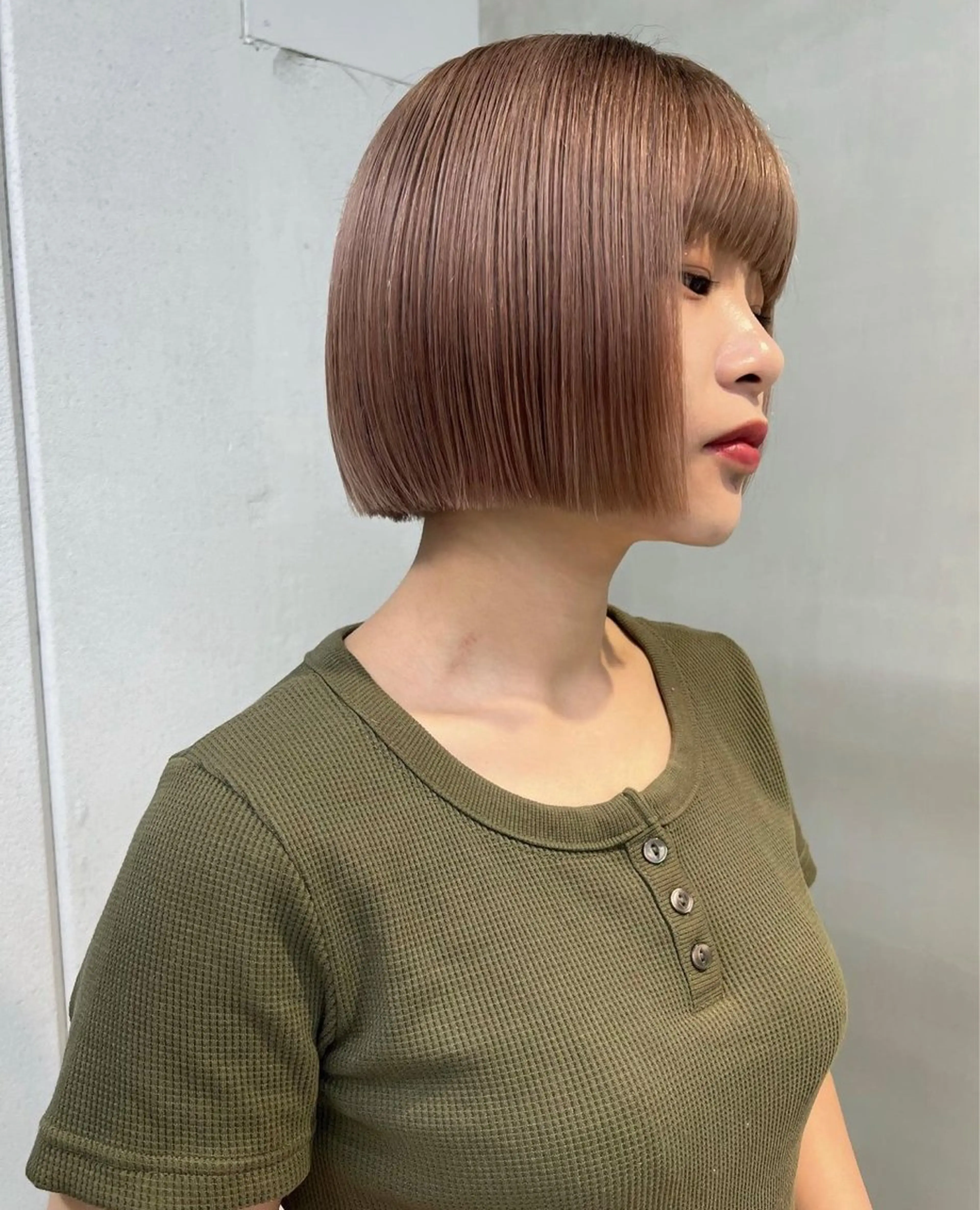 ミディアム 切りっぱなしボブ ボブ 平川りゅうせい カットモデル募集中のヘアスタイル