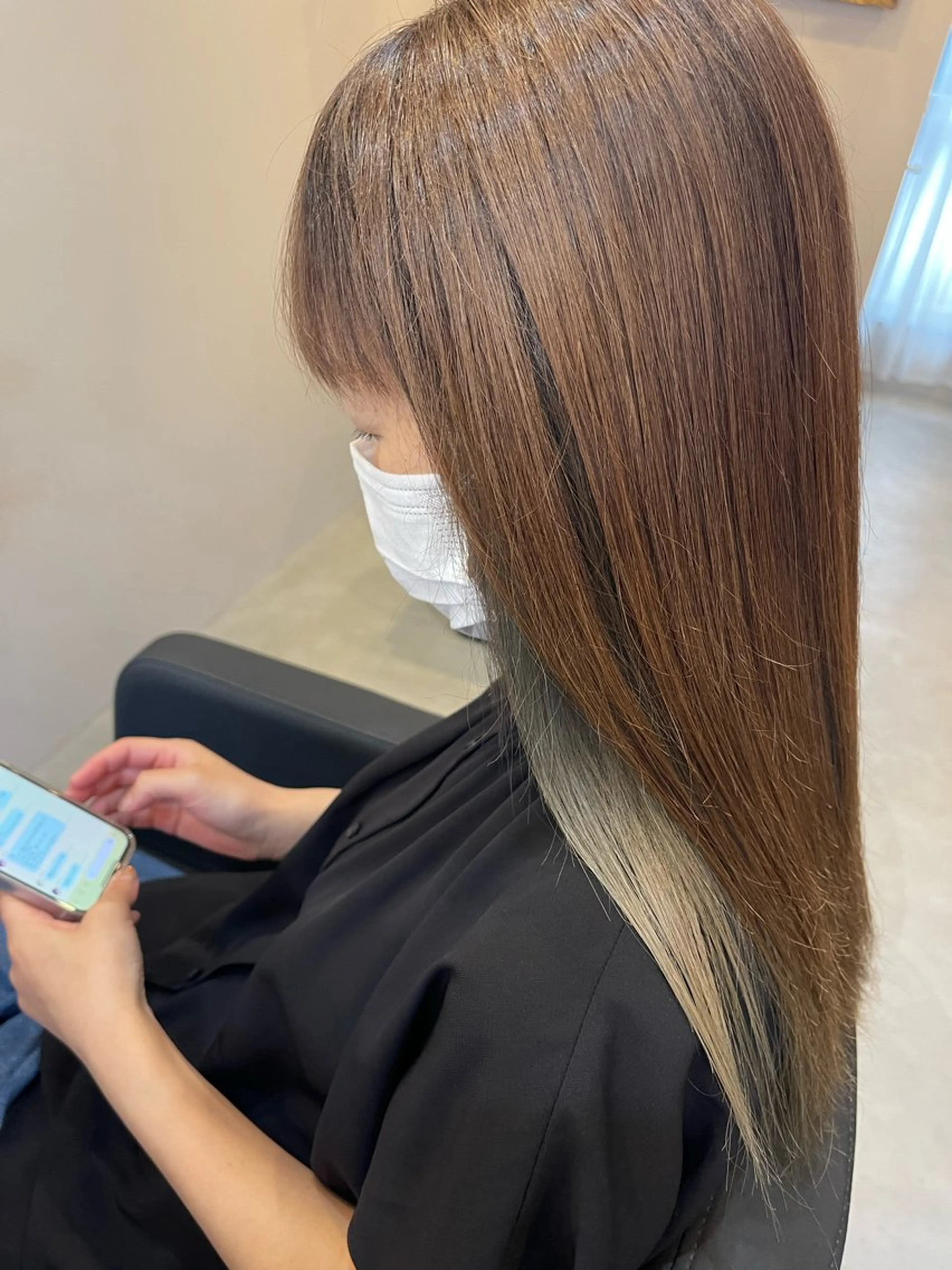 ロング カラー nowhere ノーウェアのヘアスタイル