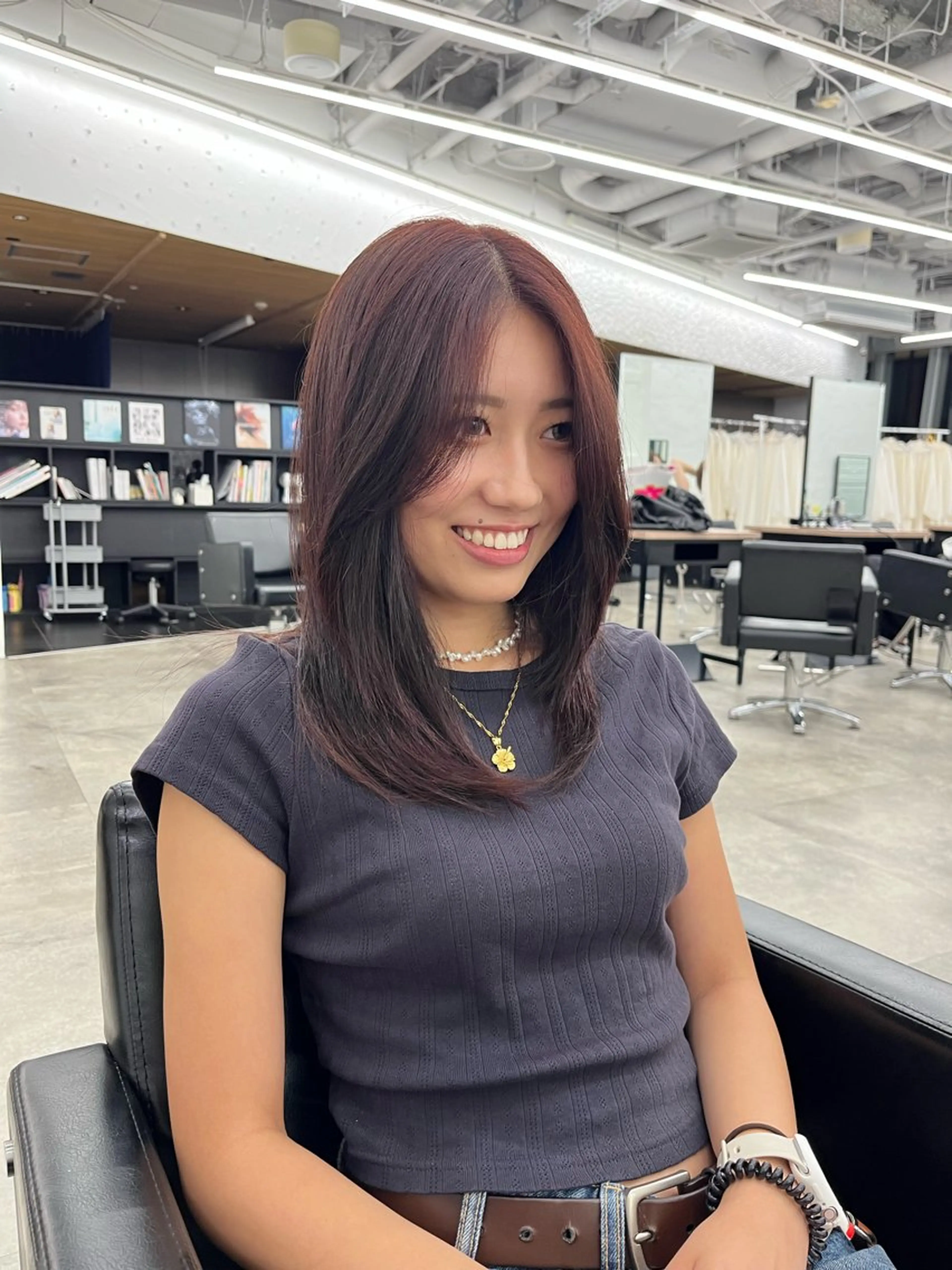 ミディアム ヘアカラー トリートメント 髪質改善/艶髪特化 /透明感✨️こうめいのヘアスタイル