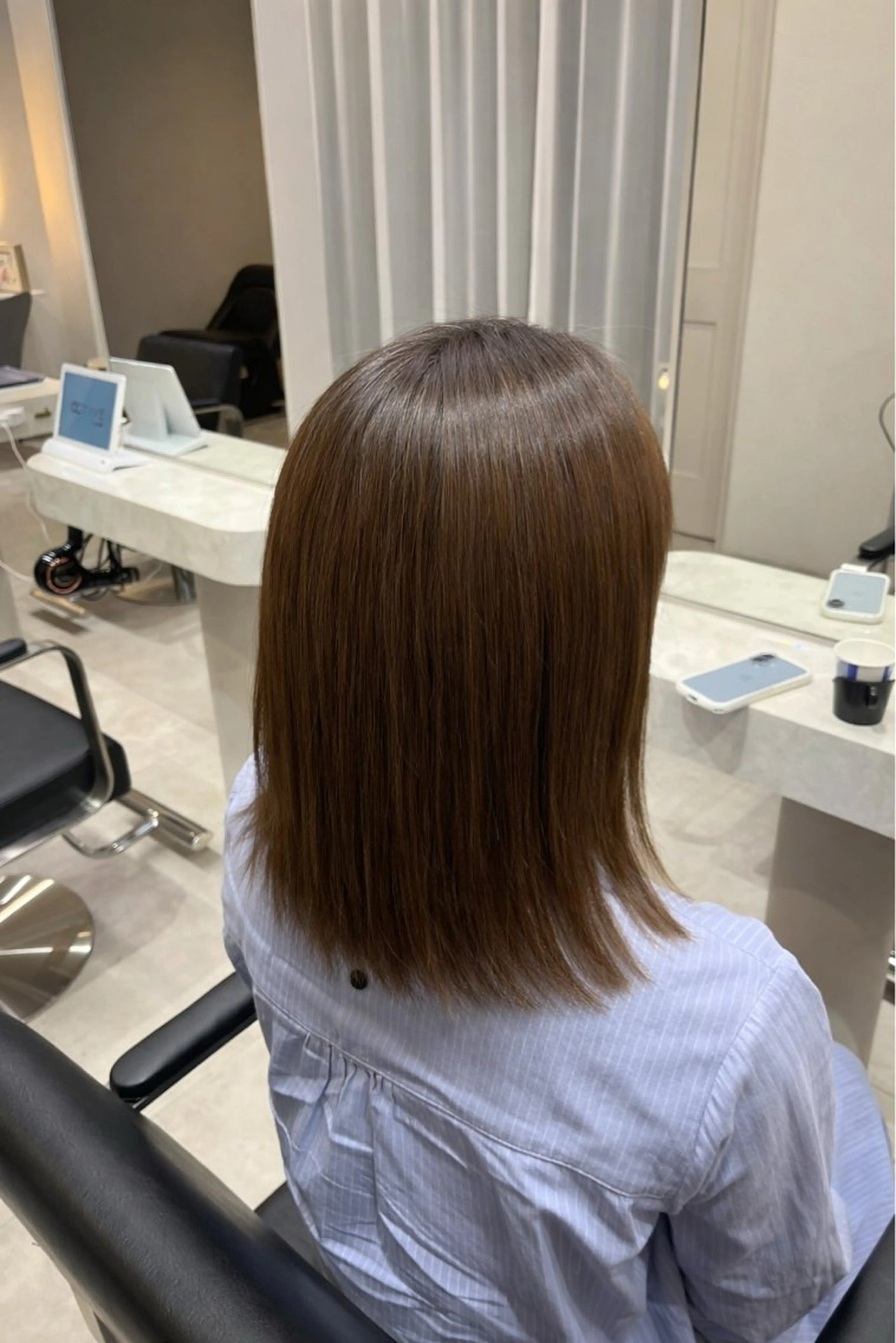 ミディアム 縮毛矯正 EleRe 名古屋駅所属・EleRe 名駅 まつり🧡のヘアスタイル