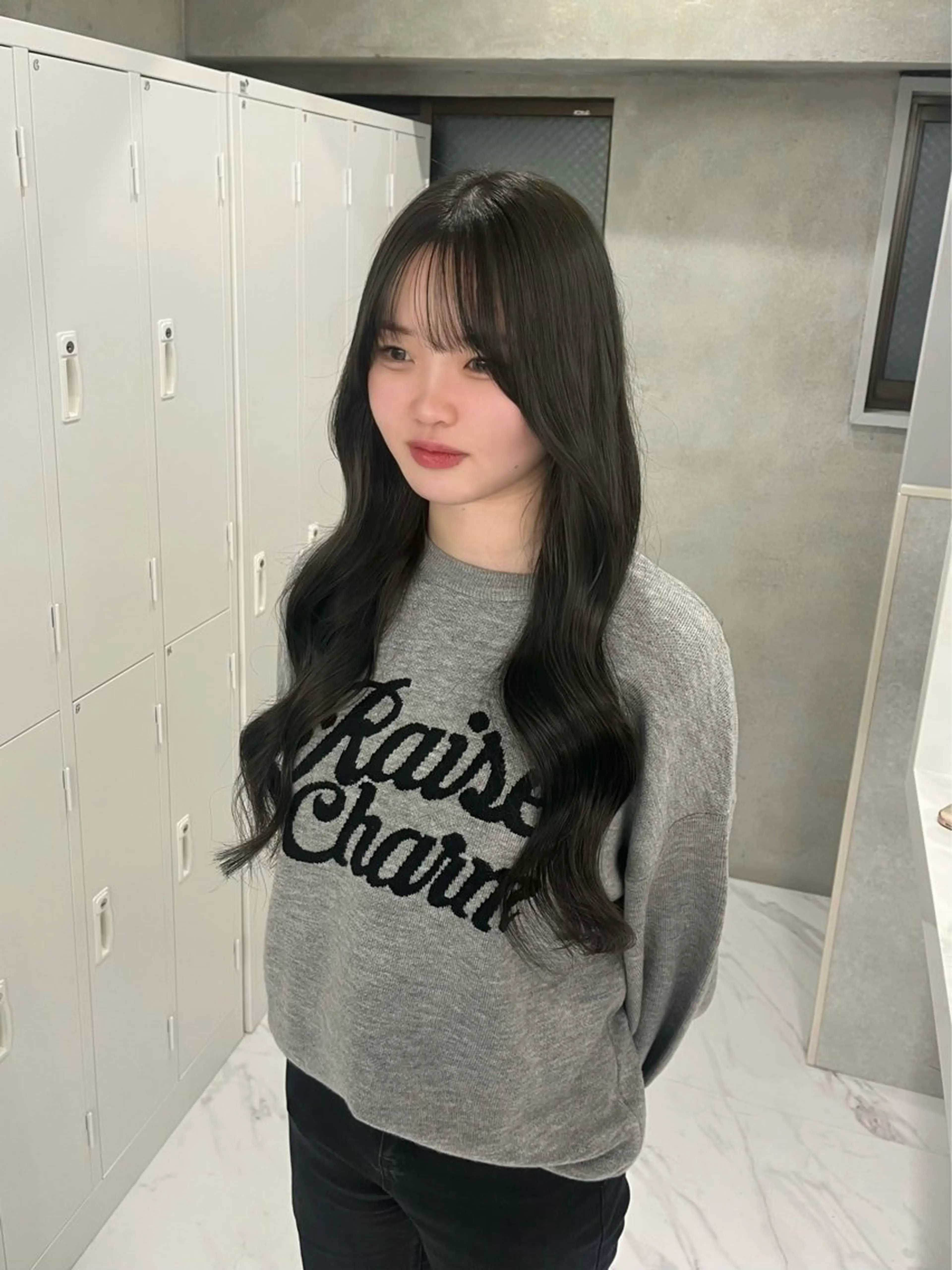 ロング カラー 透明感カラー カット ヘアカラー riko/レイヤー カット/ヘアセットのヘアスタイル