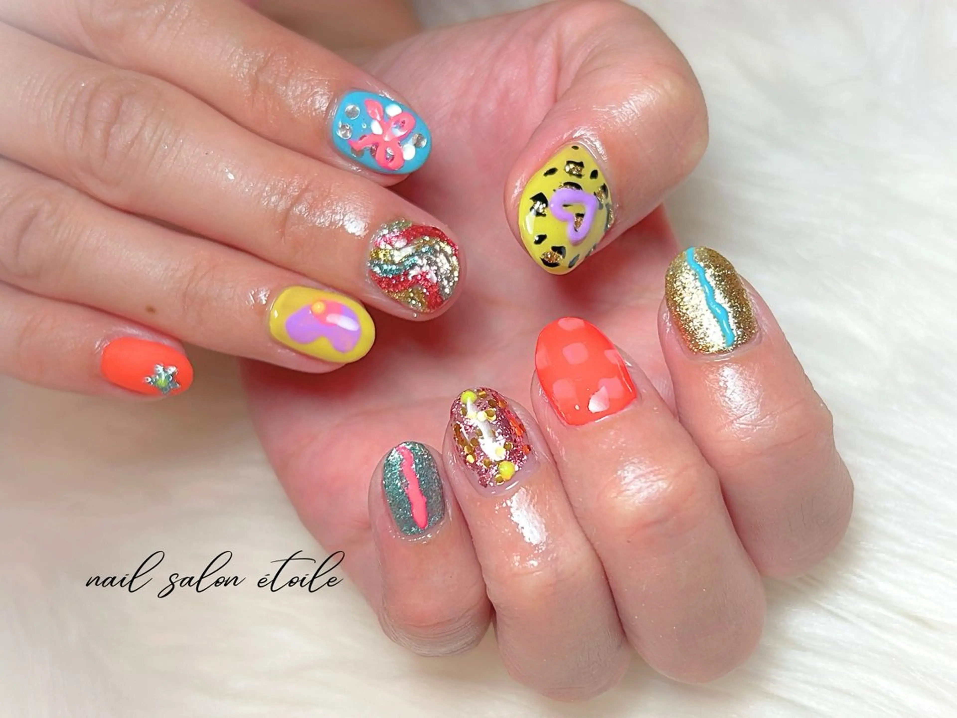 ネイル アートネイル 持ち込み ハンドネイル nail salon étoileのネイルデザイン