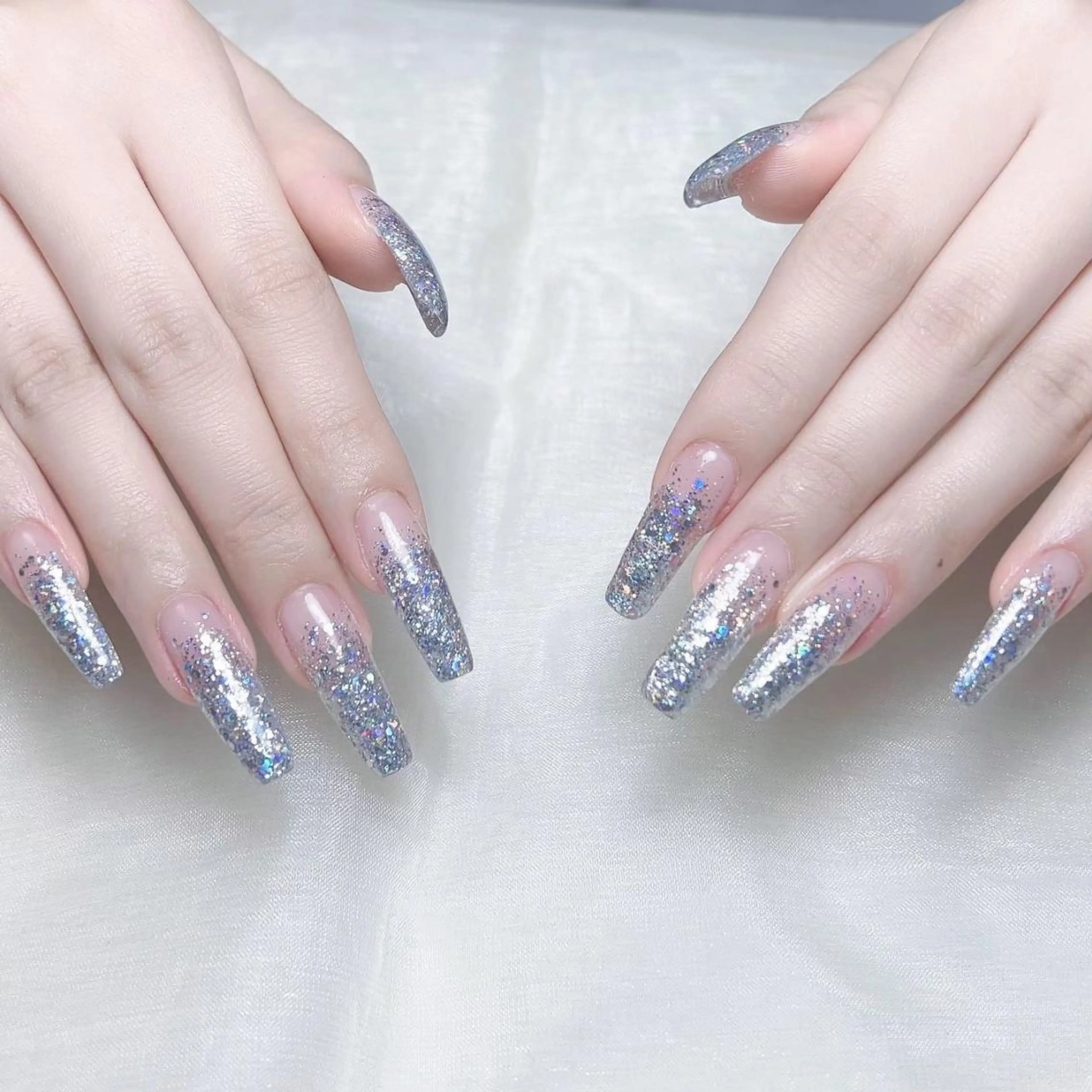 ネイル メンズ グラデーション ラメ(グリッター) ラメグラデーション Nail salon 木にいるのネイルデザイン