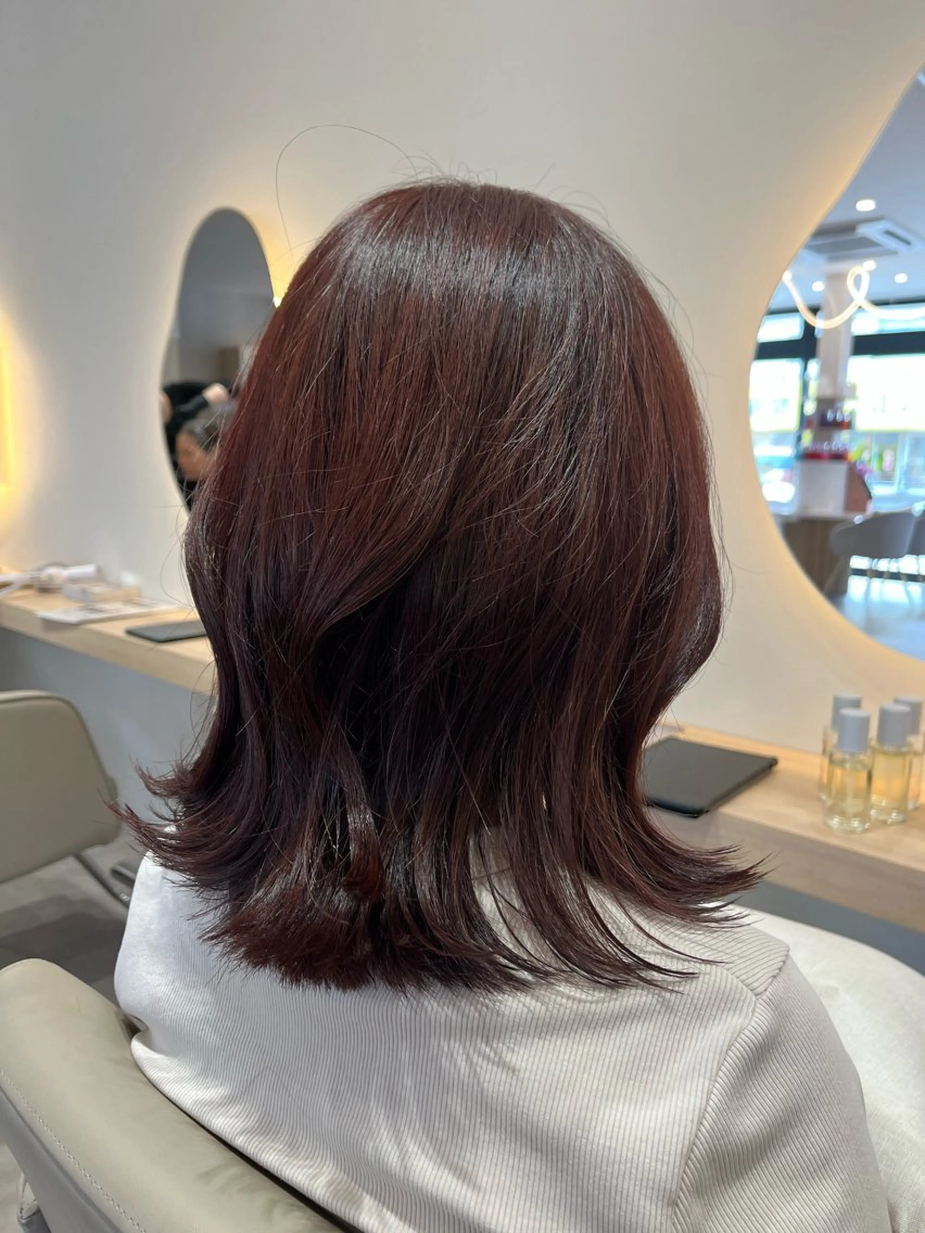 セミロング カラー ブラウンカラー ピンクカラー ピンクブラウン カット ヘアカラー レイヤー/透明感/髪 質改善/メンズ/佐藤のヘアスタイル