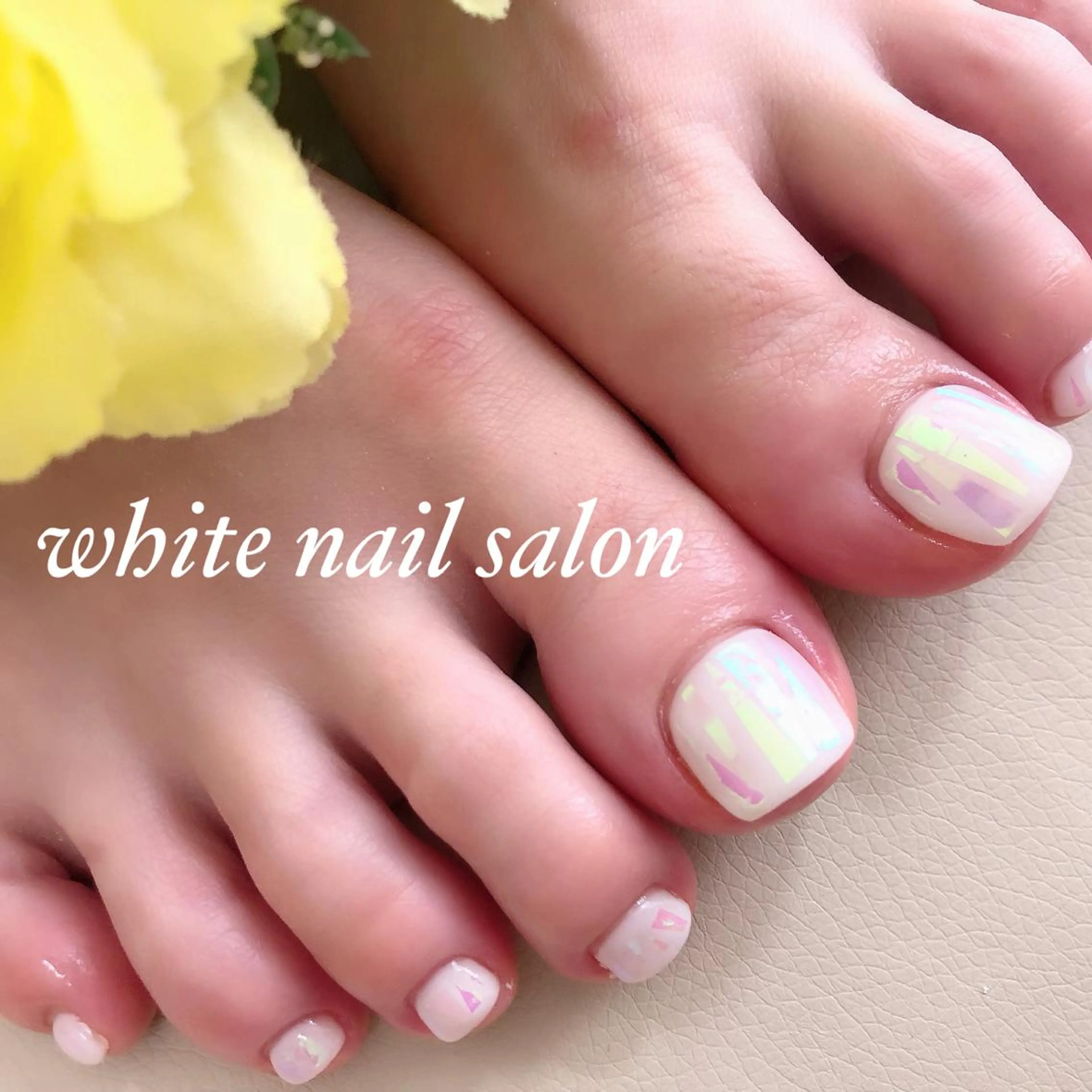 ネイル アートネイル フレンチネイル ジェルネイル ハードジェル 持ち込み フットネイル white nail salonのネイルデザイン