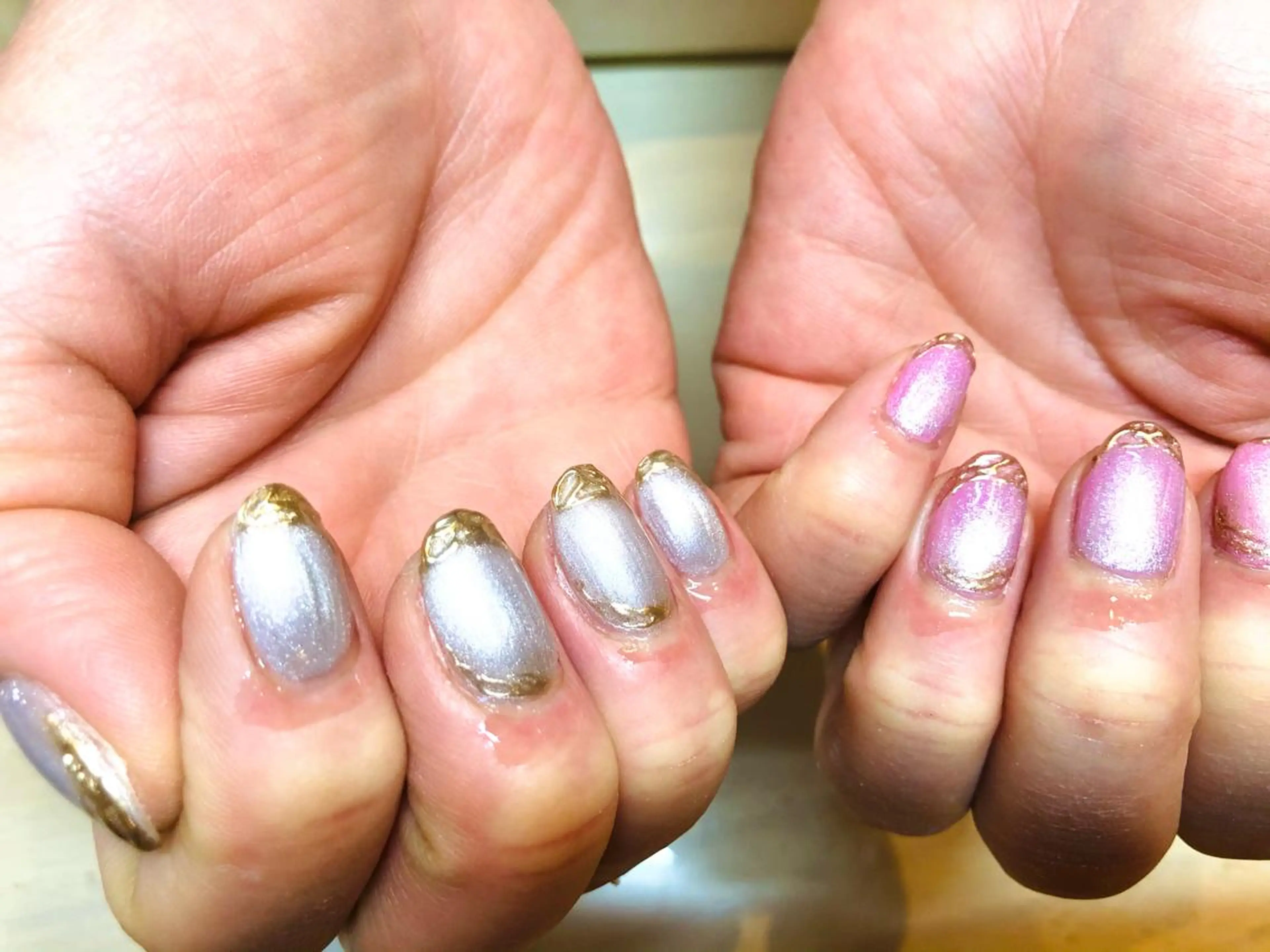 ネイル アートネイル マグネットネイル ミラーネイル 🌿Nnail🌿 プライベートサロンのネイルデザイン