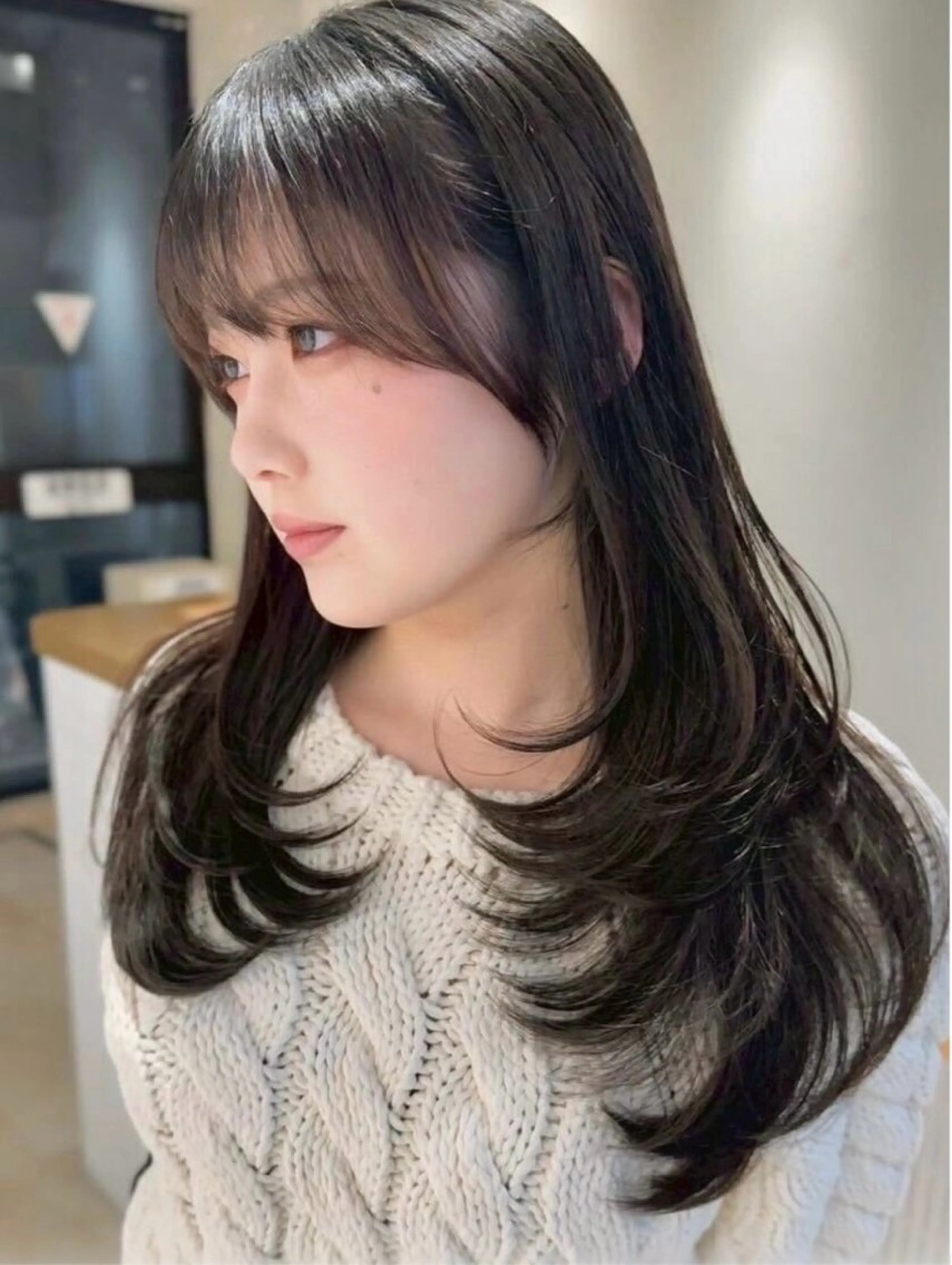 ロング 👑人気韓国ヘア👑 髪質改善Zina真鍋のヘアスタイル