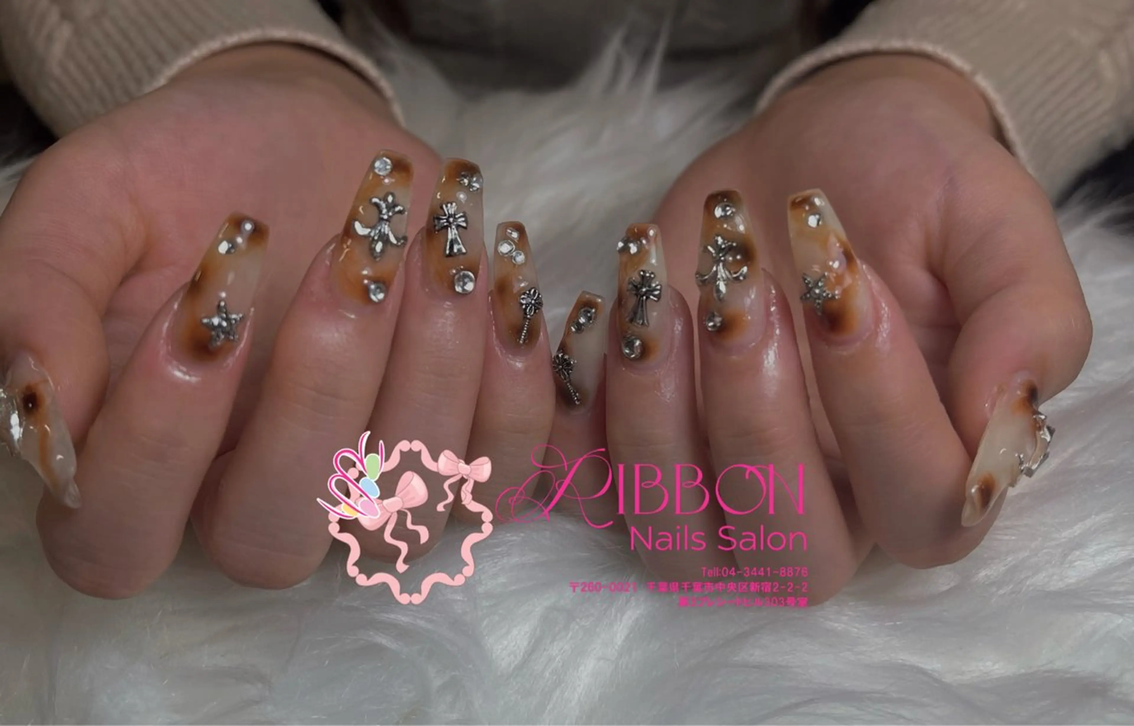 ネイル フレンチネイル ジェルネイル マグネットネイル 持ち込み ニュアンスネイル ハンドネイル Ribbonnail salonのネイルデザイン