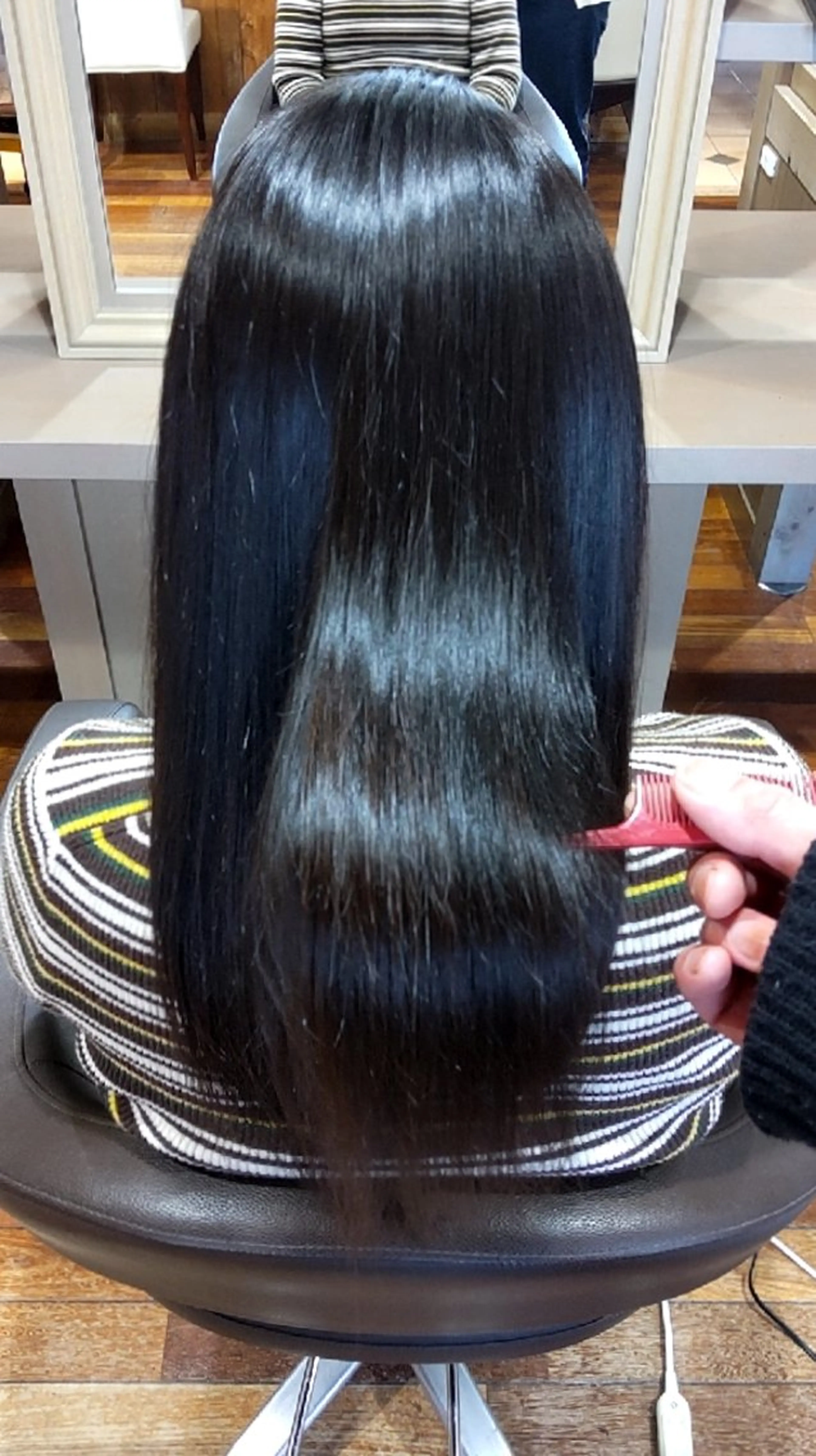 ロング 縮毛矯正 もり はなののヘアスタイル