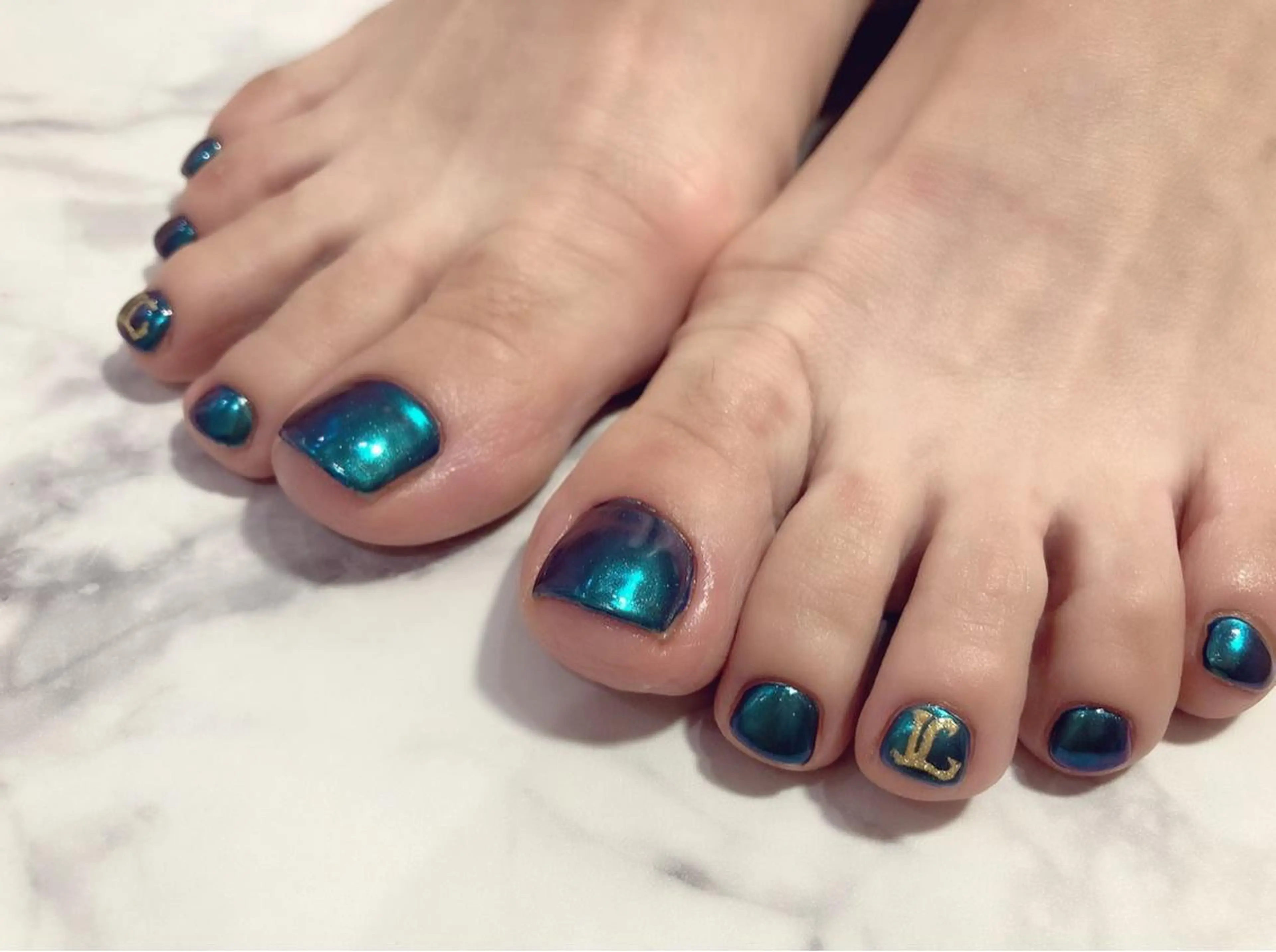 ネイル ジェルネイル ミラーネイル パラジェル 夏ネイル ハンドネイル Nail&eye Belire 新宿のネイルデザイン