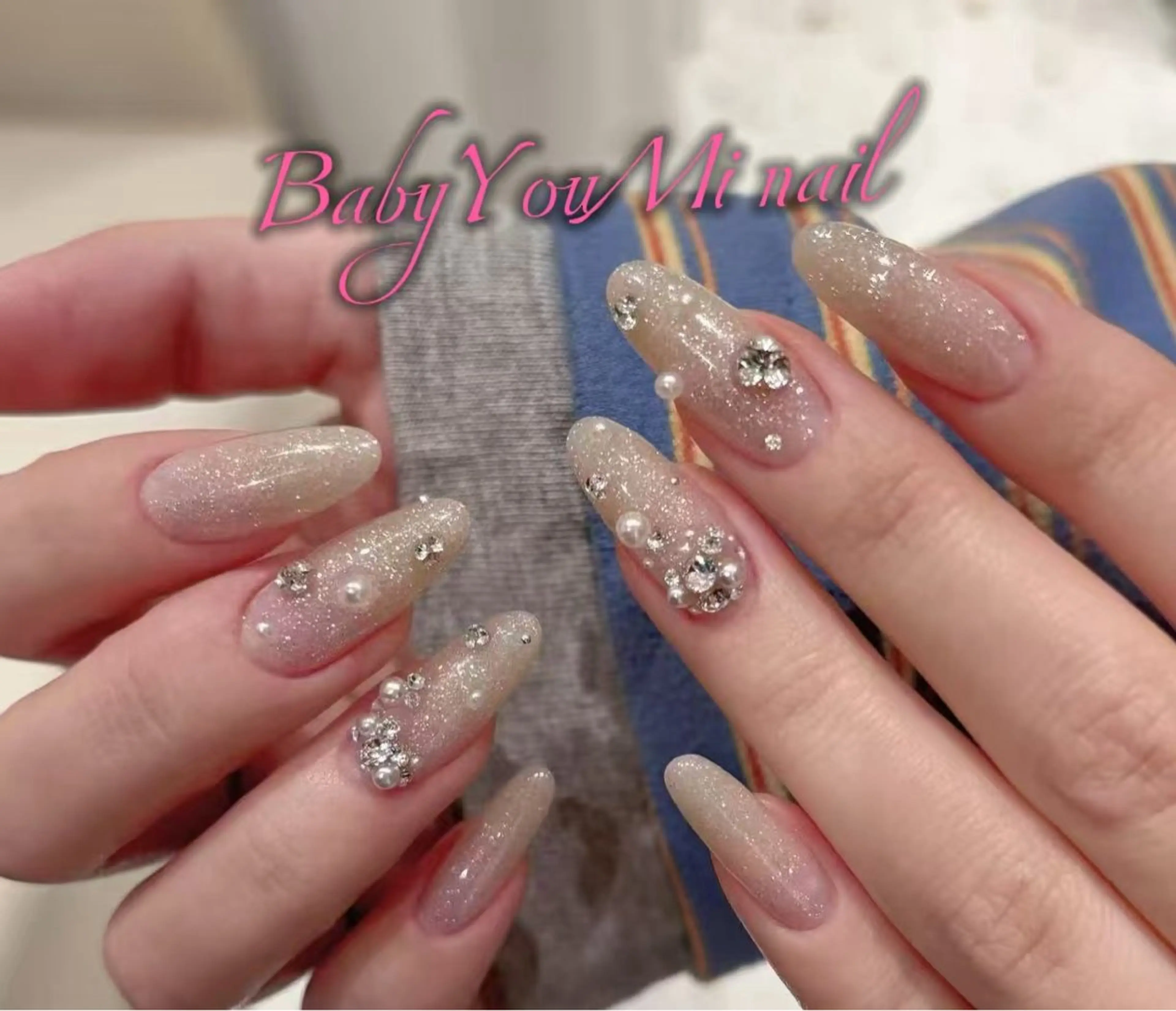 ネイル オーロラネイル 成人式 フットネイル フレンチネイル ジェルネイル ハンドネイル BabyYouMi nailのネイルデザイン