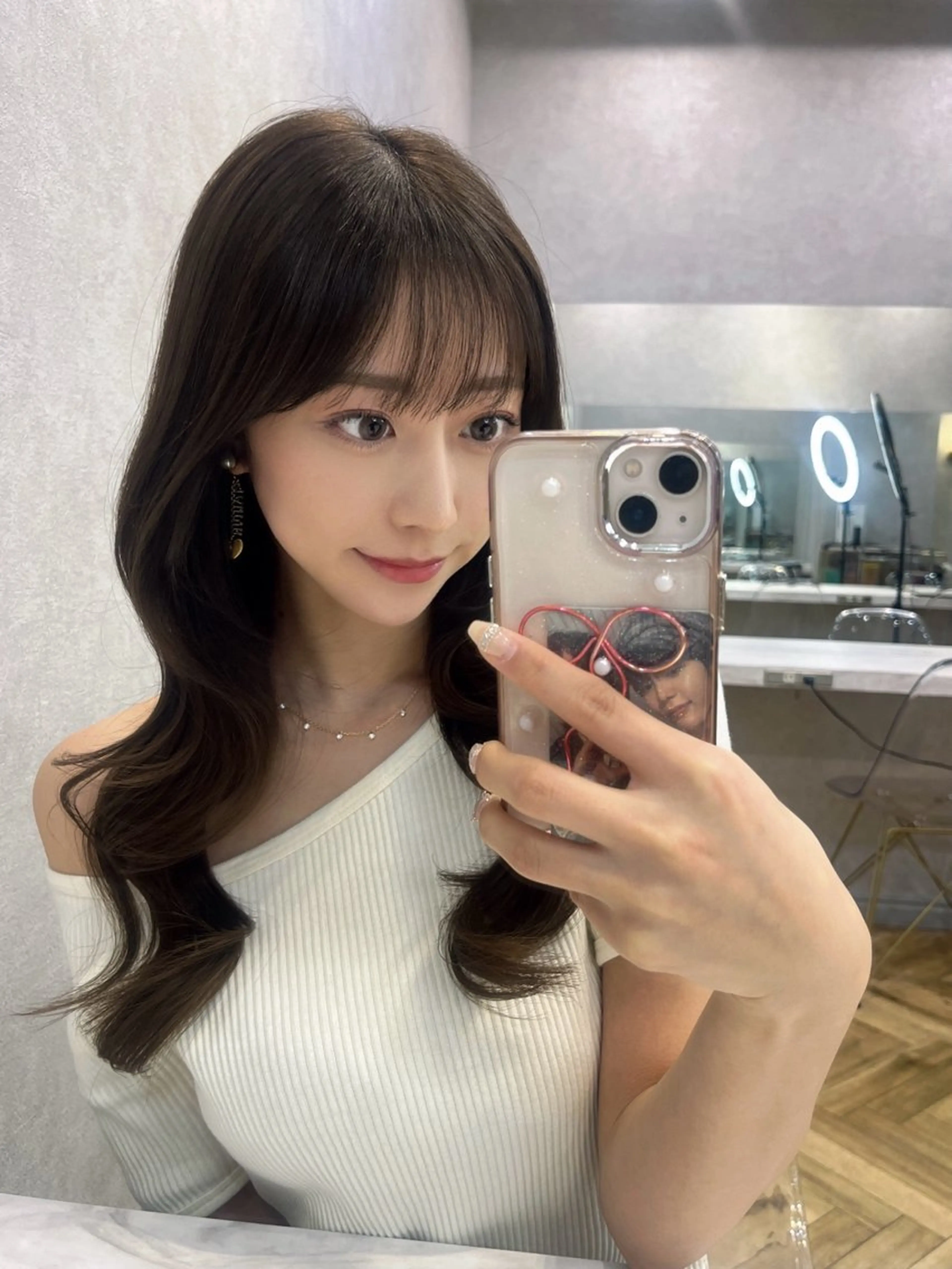 ロング カット ヘアカラー トリートメント 韓国🎀レイヤー/艶 髪/縮毛矯正/ユリナのヘアスタイル