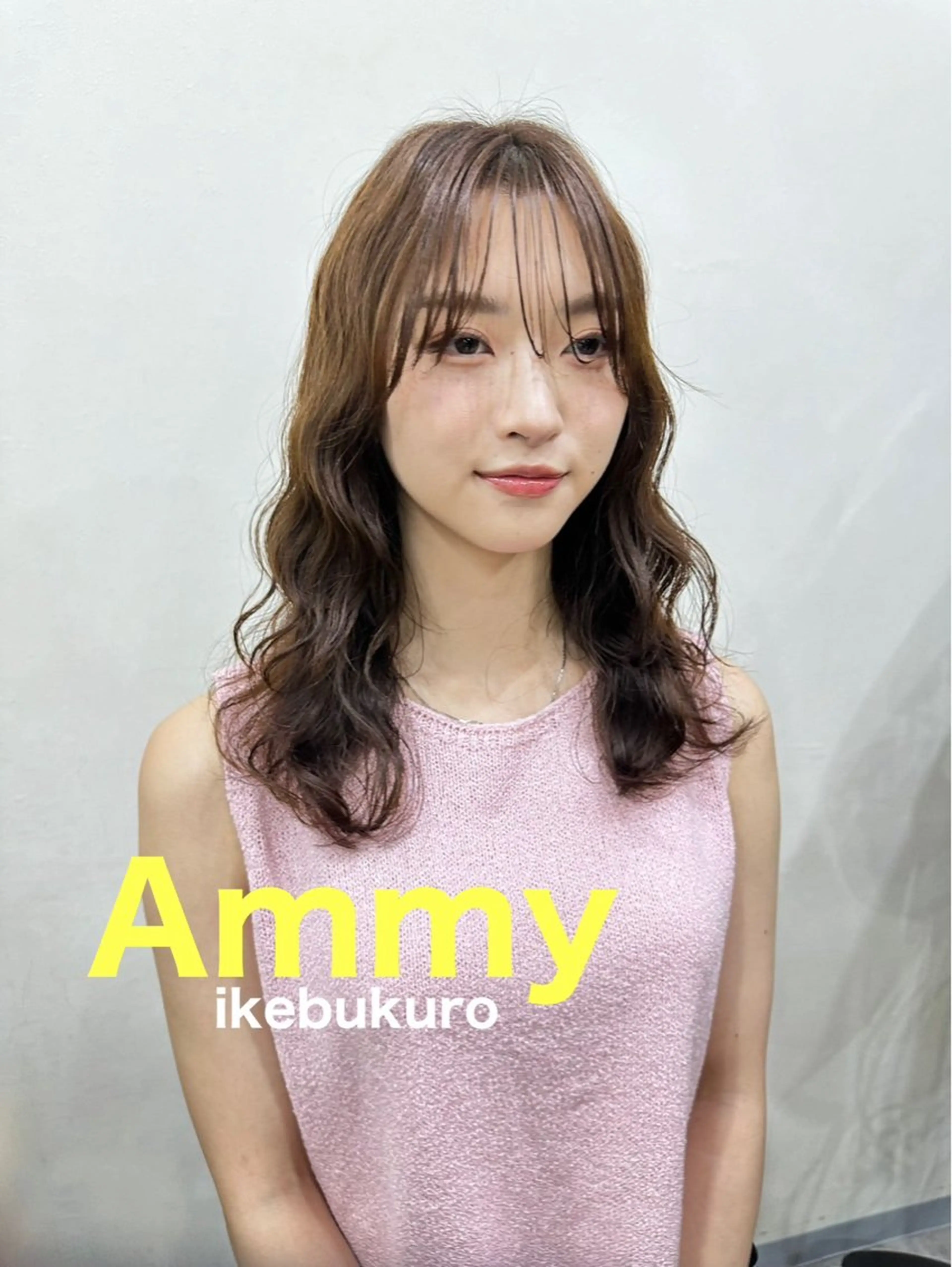 セミロング 韓国風パーマ/ 韓国ヘア/大森千寛のヘアスタイル