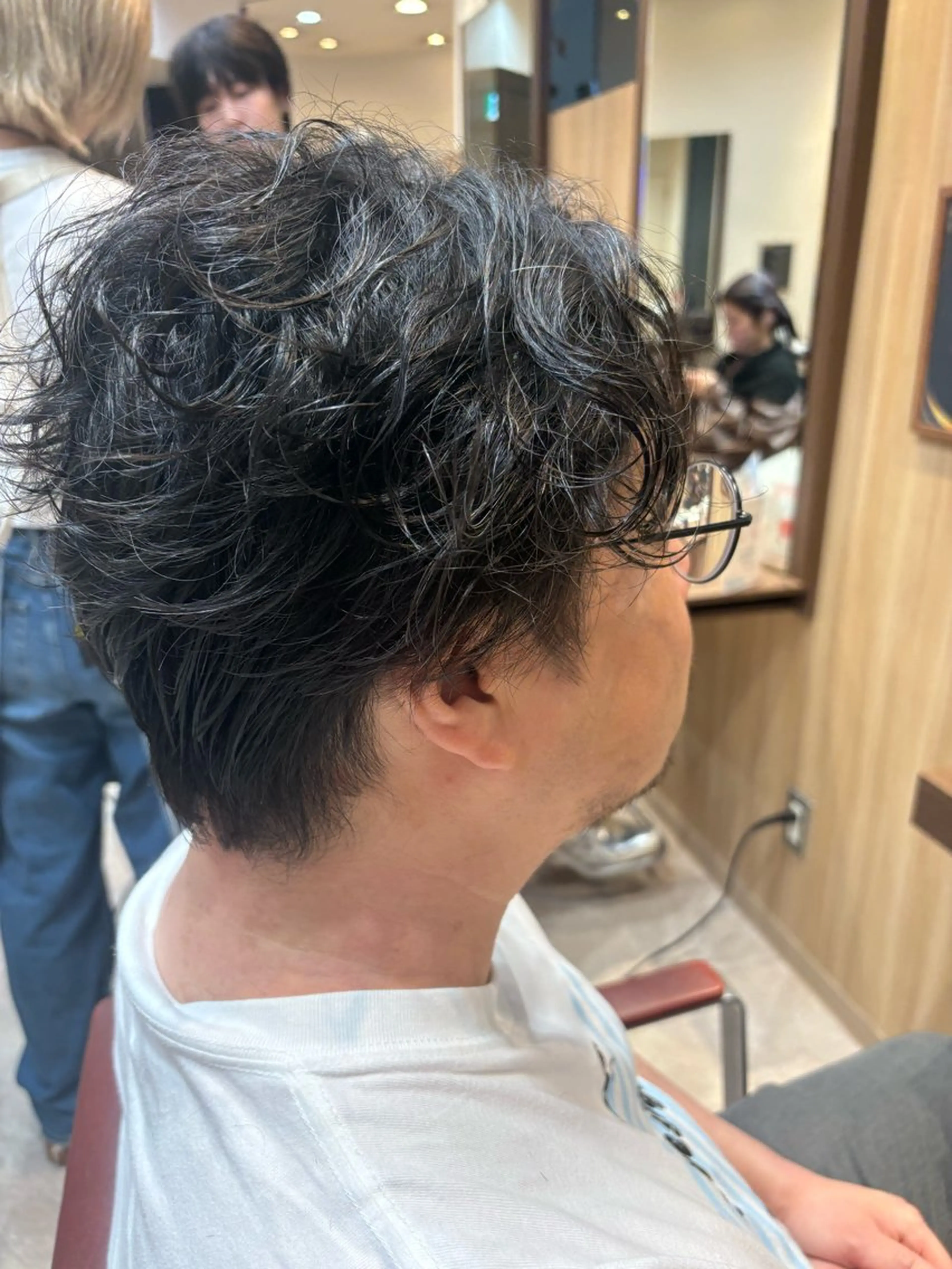 ショート メンズ センターパート カット 木村 柊斗のヘアスタイル