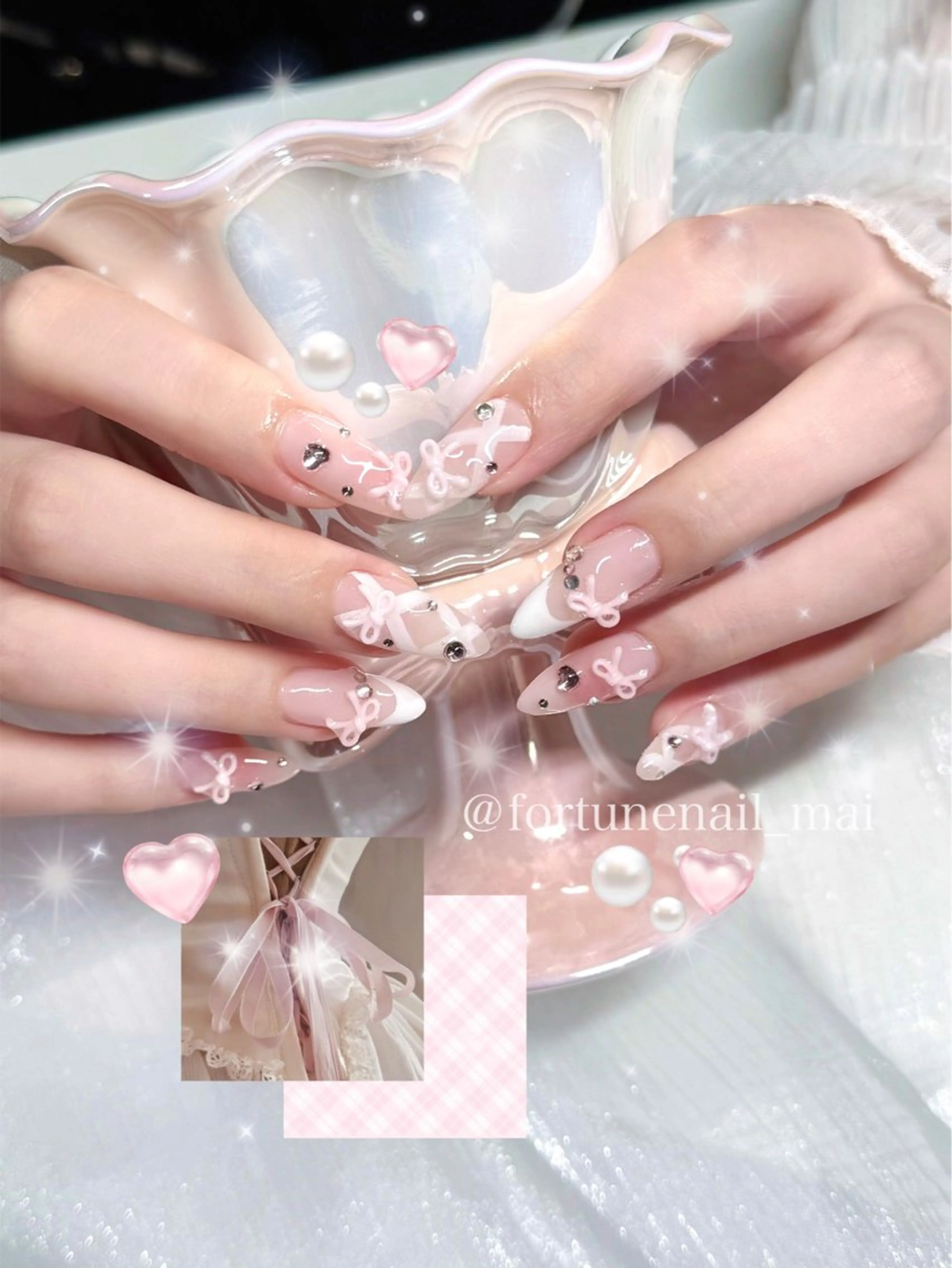 ネイル ガーリー ハンドネイル 🎀Mai 🎀のネイルデザイン