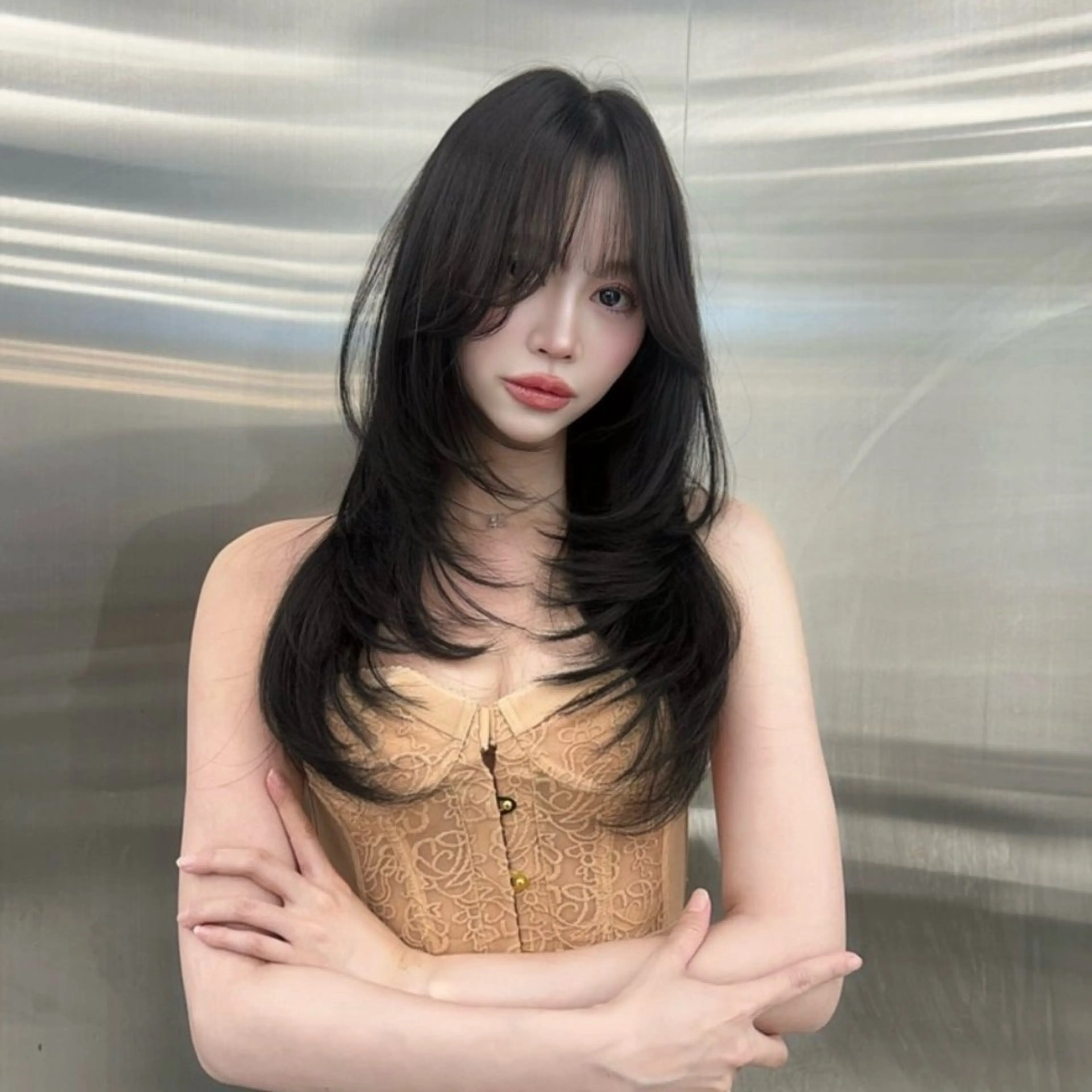 ロング カット ヘアカラー トリートメント 銀座/韓国ヘア🤍 レイヤーAYUMIのヘアスタイル