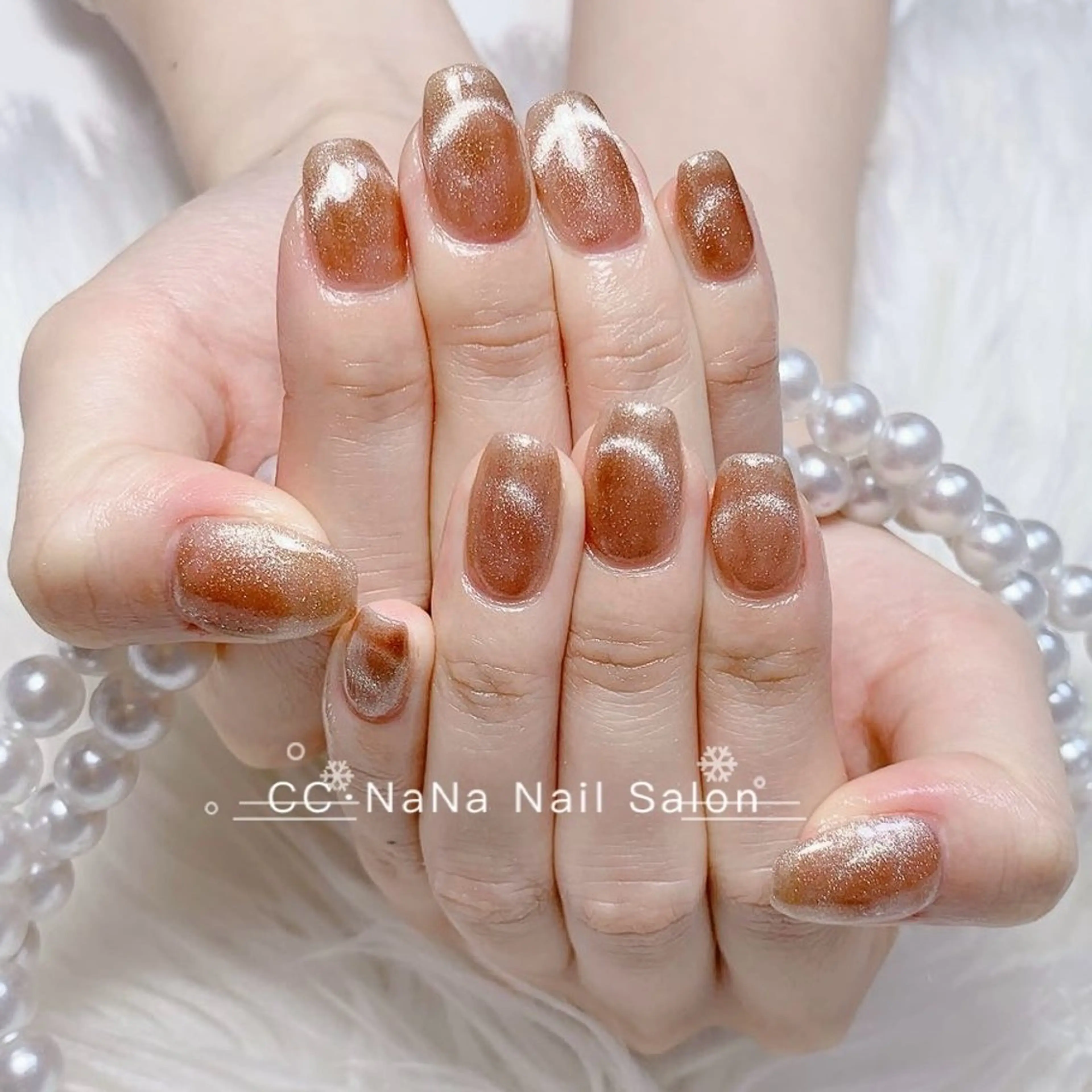 ネイル チークネイル フラッシュネイル ハート キラキラネイル 韓国ネイル ハンドネイル 💎CC・NaNa 韓国風ネイル🌙Cのネイルデザイン